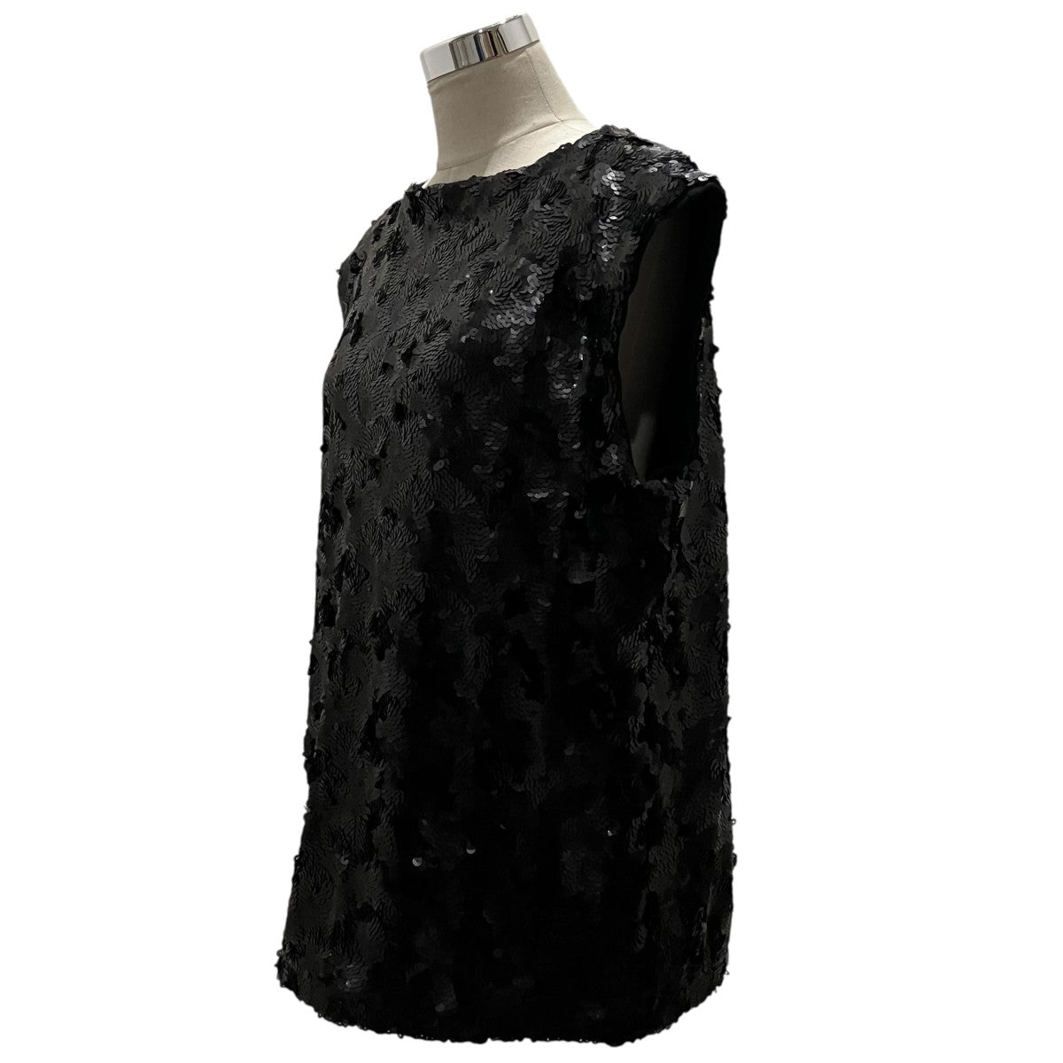 JUNYA WATANABE CDG 25AWスパンコールノースリーブブラウスJP-B004 古着・中古-3枚目のアイテム画像