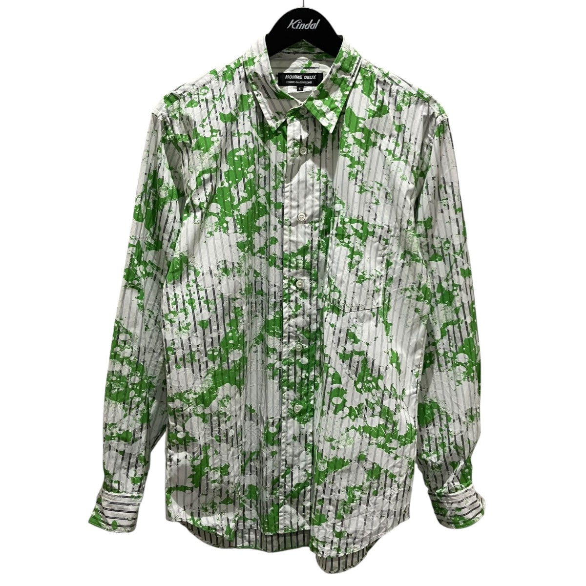 COMME des GARCONS HOMME DEUX ペイントプリントシャツDN-B055 古着・中古-1枚目のアイテム画像