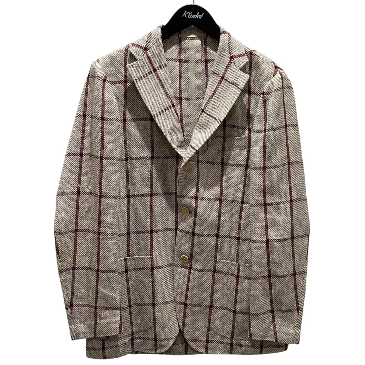 RING JACKET リネンコットンチェックジャケットRT051S11G 古着・中古-1枚目のアイテム画像