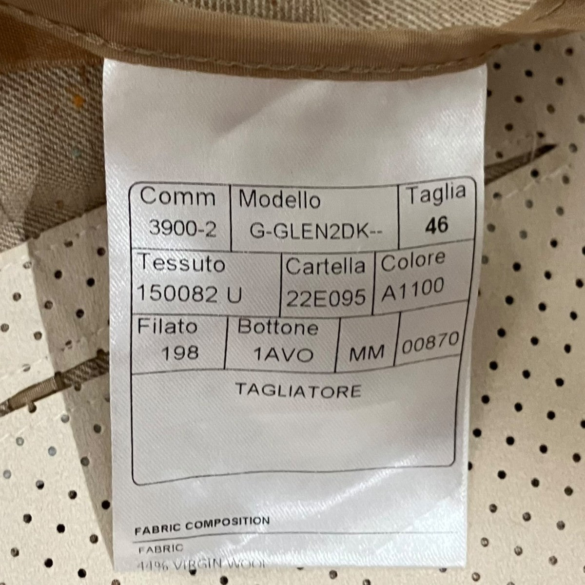 TAGLIATORE ネップ加工ダブルジャケット22E095 古着・中古-6枚目のアイテム画像