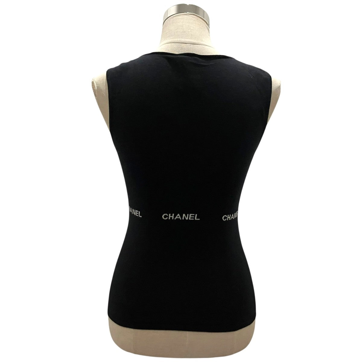 CHANEL ノースリーブロゴニットP23132V01543 古着・中古-2枚目のアイテム画像