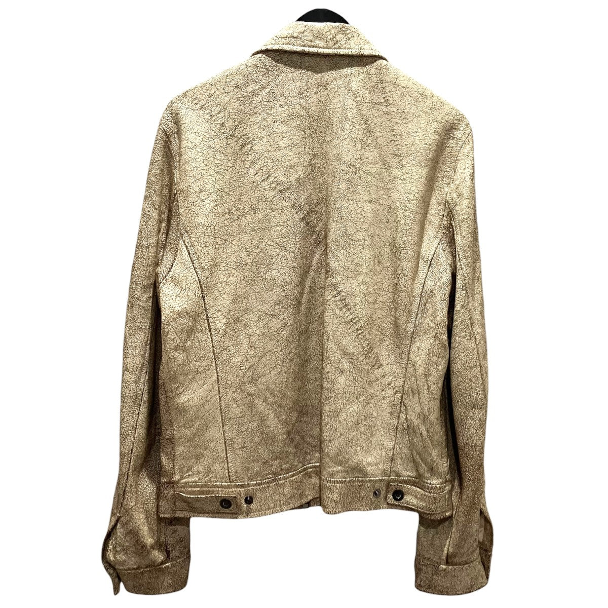 ARMANI EXCHANGE クラック加工レザージャケット 古着・中古-2枚目のアイテム画像