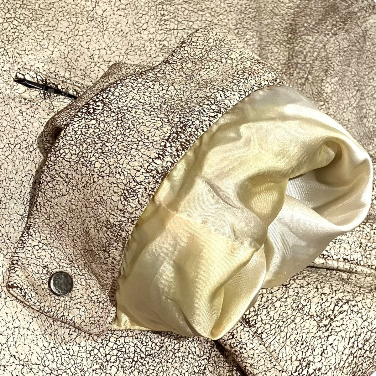 ARMANI EXCHANGE クラック加工レザージャケット 古着・中古-5枚目のアイテム画像