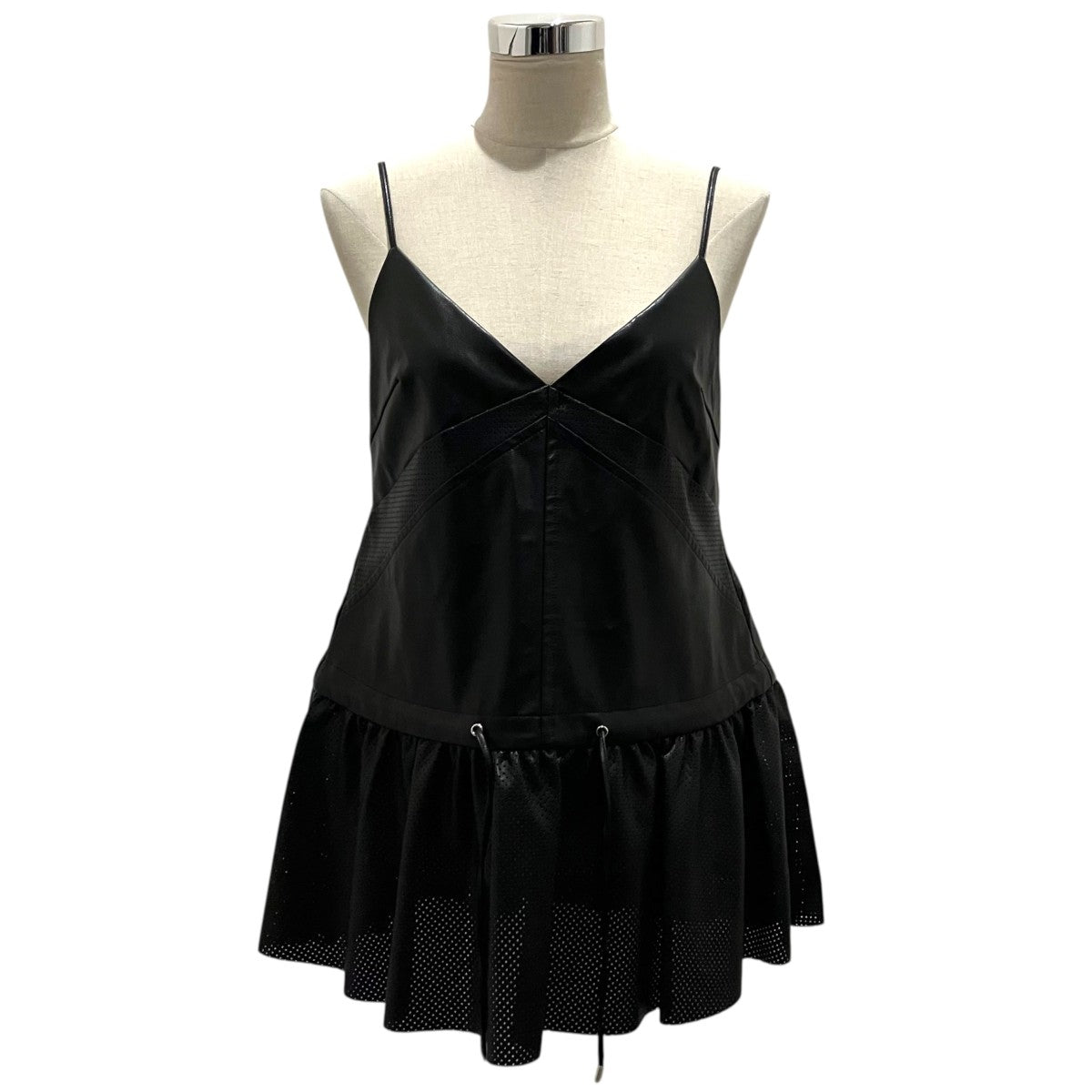 MAISON SPECIAL 【Vegan Leather Peplum Tunic】フェイクレザーキャミソール21252315307 古着・中古-1枚目のアイテム画像