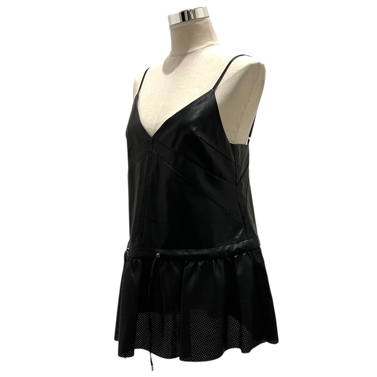 MAISON SPECIAL 【Vegan Leather Peplum Tunic】フェイクレザーキャミソール21252315307 古着・中古-3枚目のアイテム画像