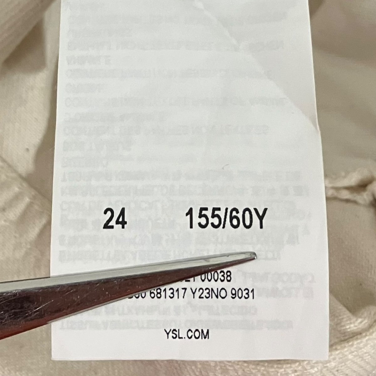 Saint Laurent Paris 22SSクロップドデニムパンツ681317 古着・中古-6枚目のアイテム画像