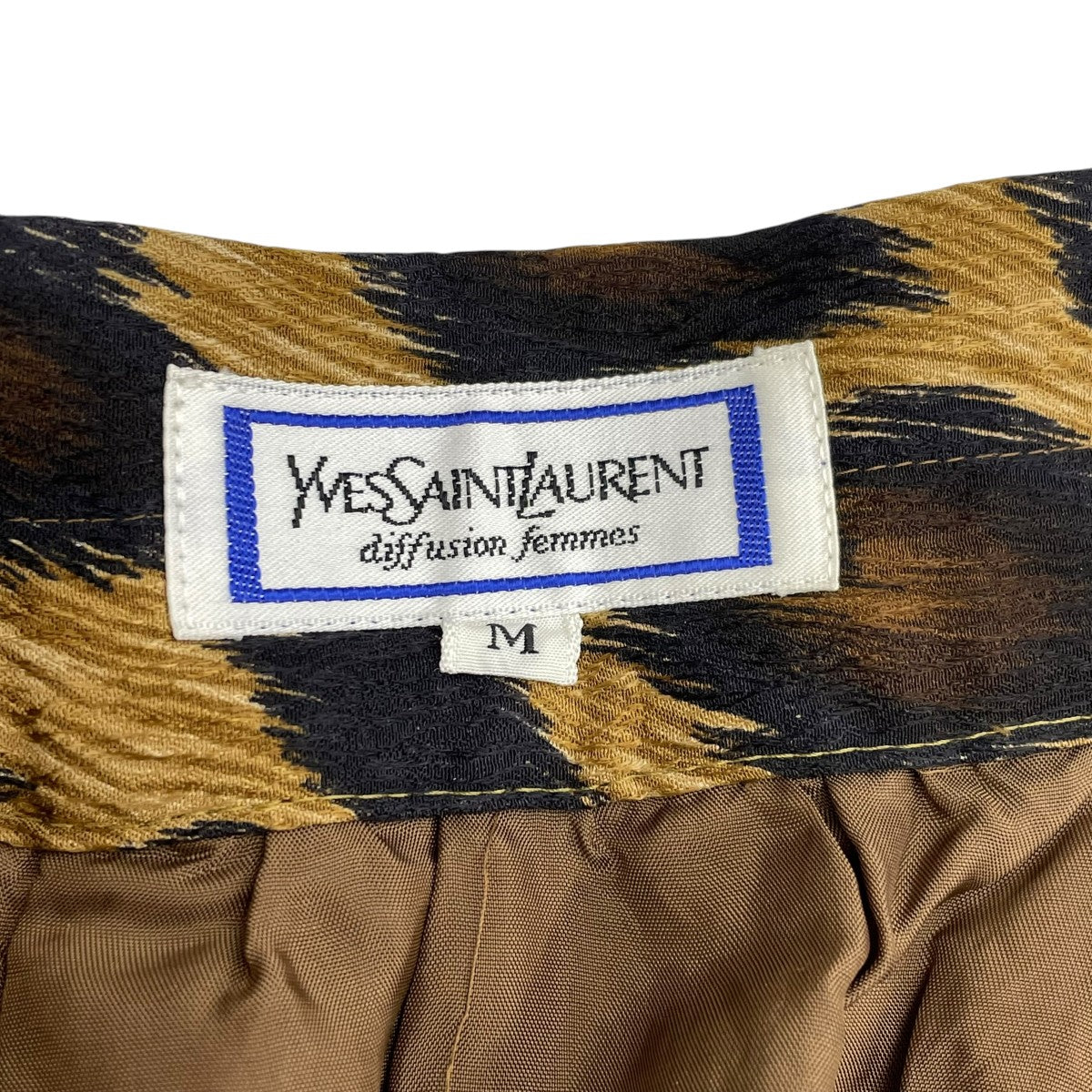 Yves Saint Laurent シルクレオパードスカートHE090-871 古着・中古-5枚目のアイテム画像