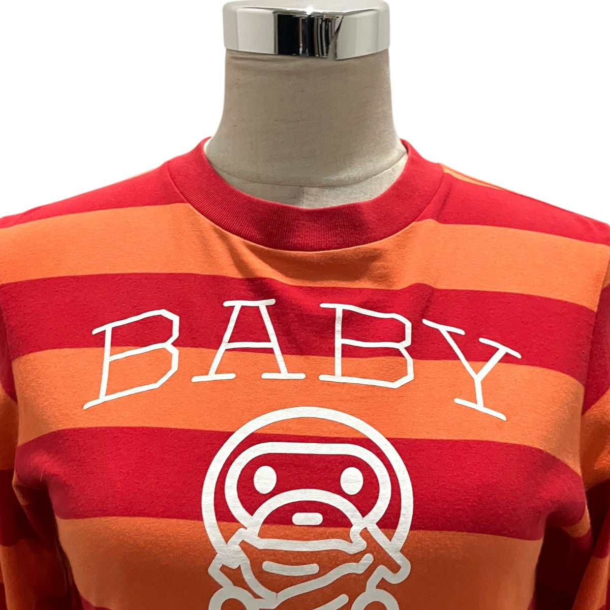 A BATHING APE×BABY MiLO ボーダー長袖Tシャツ 古着・中古-4枚目のアイテム画像