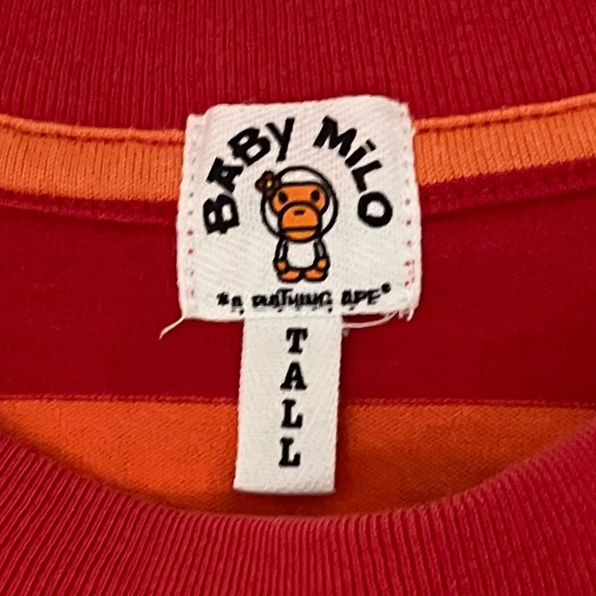 A BATHING APE×BABY MiLO ボーダー長袖Tシャツ 古着・中古-7枚目のアイテム画像