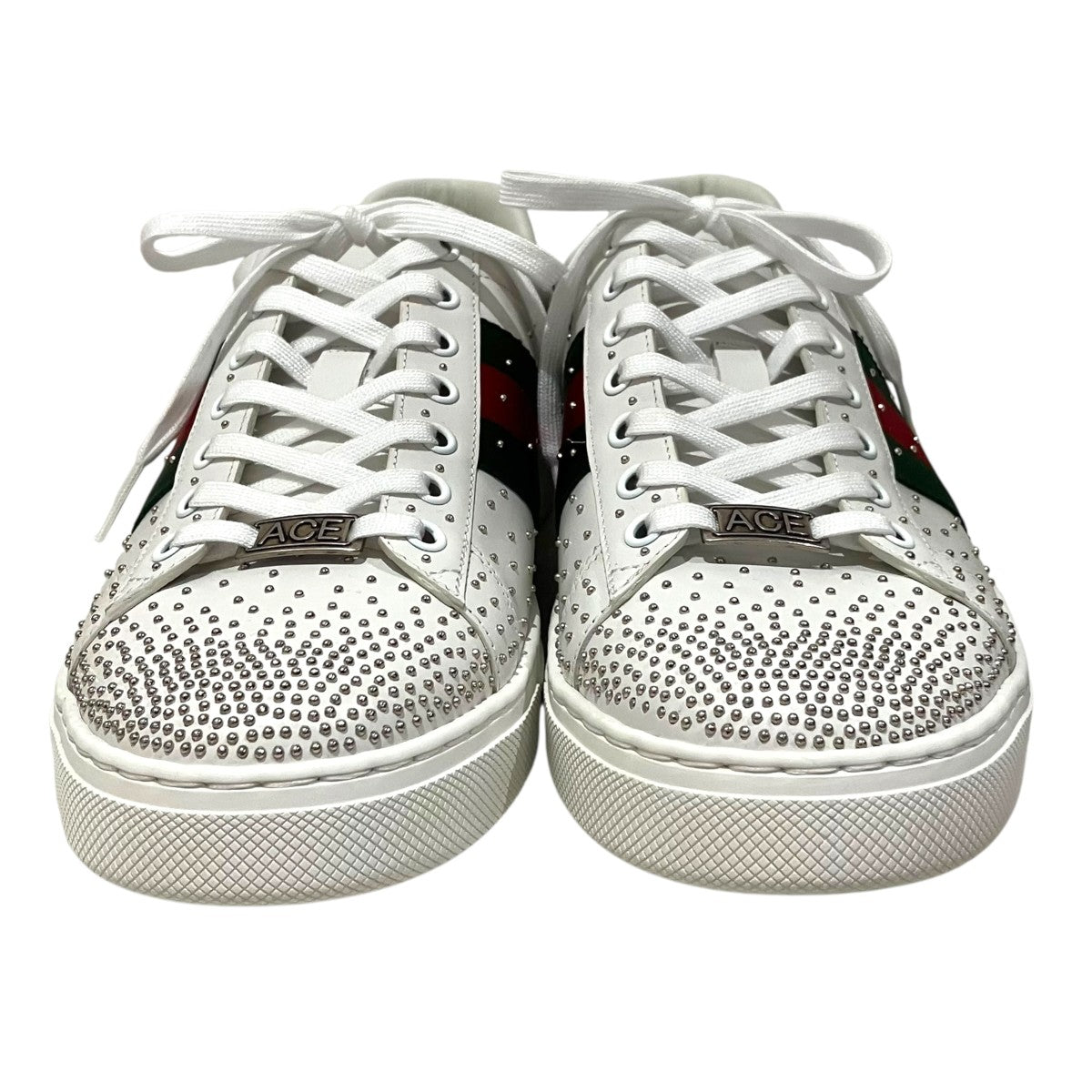 GUCCI 【エース】ウェブストライプスタッズスニーカー853252 古着・中古-2枚目のアイテム画像