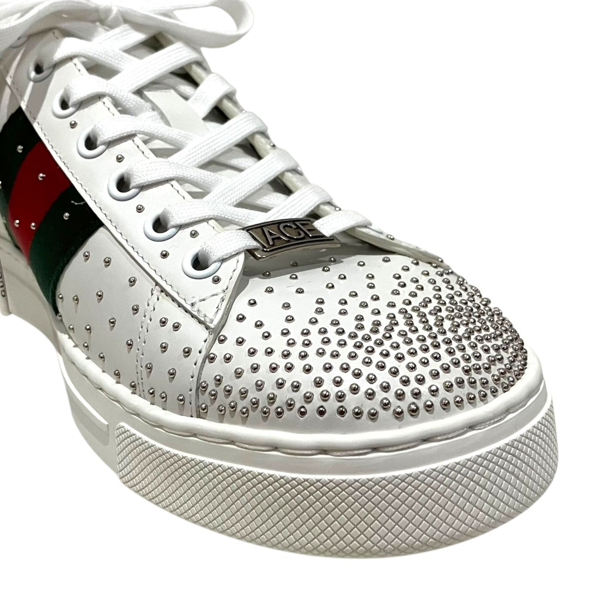 GUCCI 【エース】ウェブストライプスタッズスニーカー853252 古着・中古-7枚目のアイテム画像