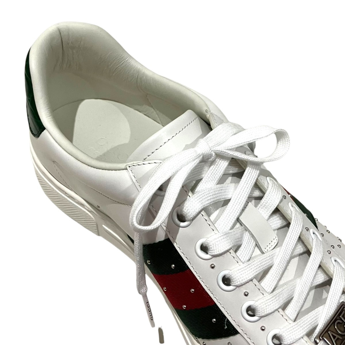 GUCCI 【エース】ウェブストライプスタッズスニーカー853252 古着・中古-8枚目のアイテム画像