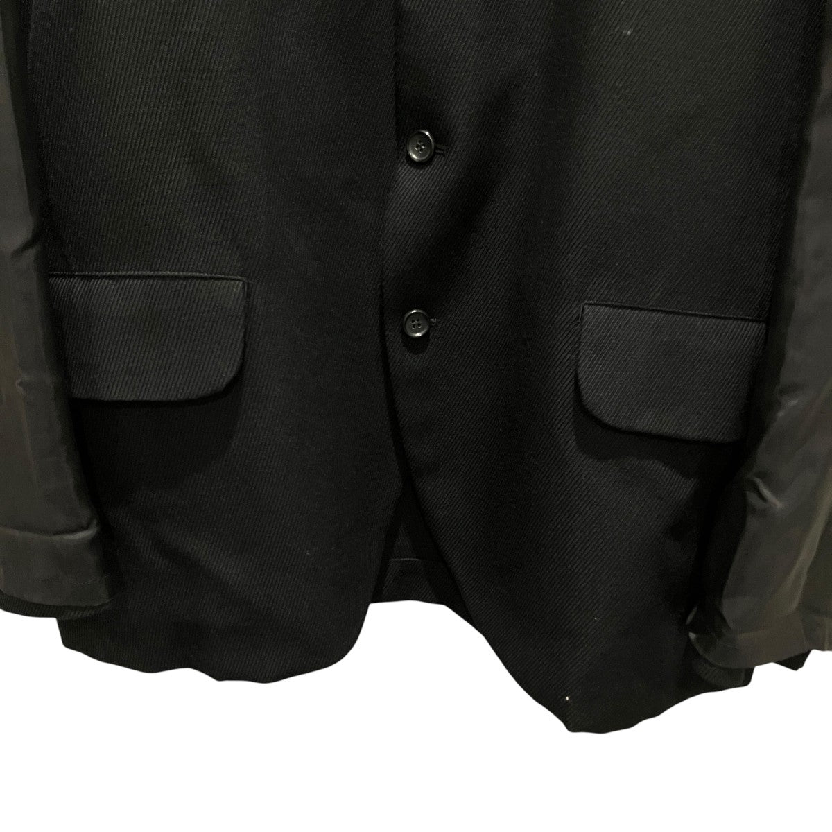 BLACK COMME des GARCONS 25AWキュプラ切替オーバーサイズウールジャケット1P-J018 古着・中古-4枚目のアイテム画像