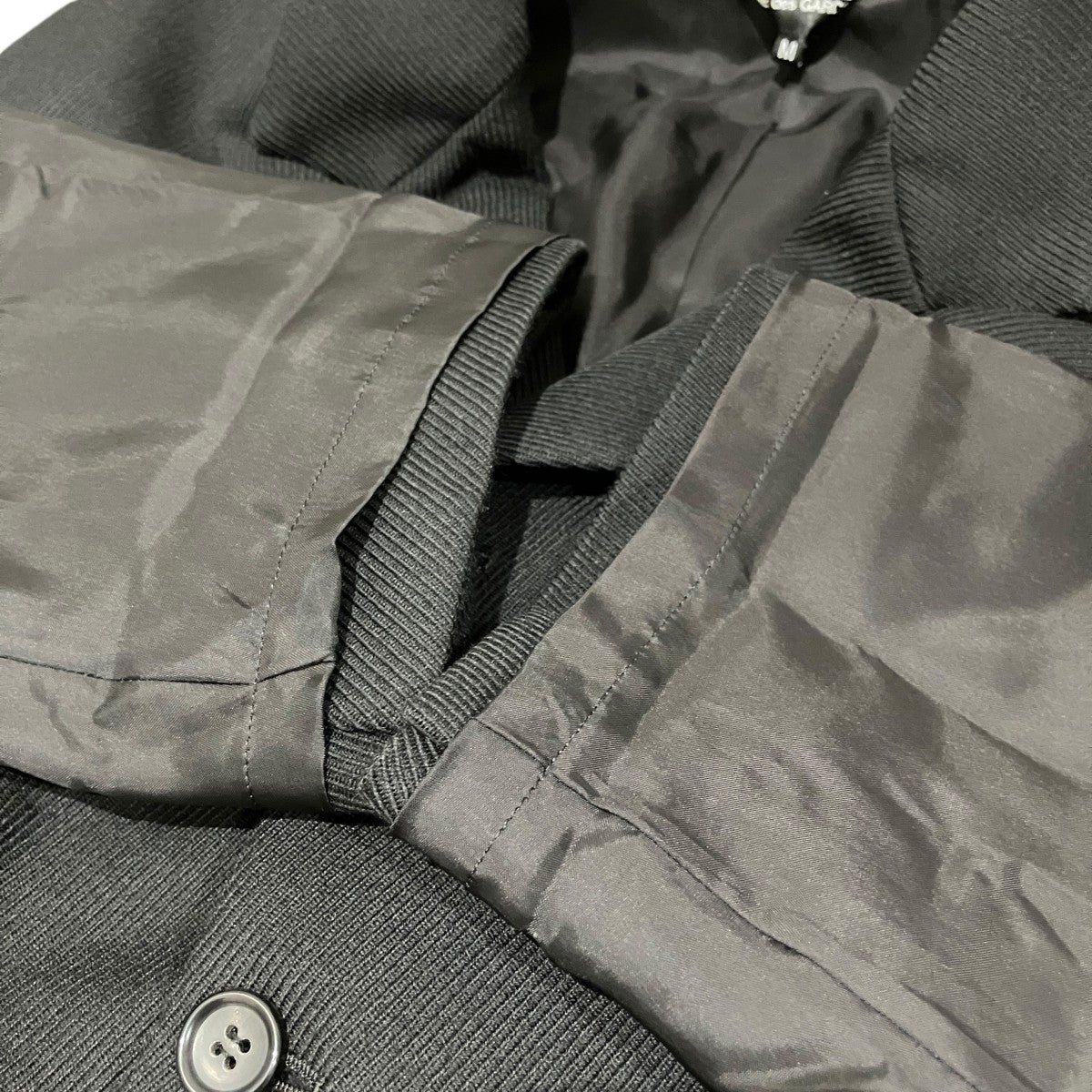 BLACK COMME des GARCONS 25AWキュプラ切替オーバーサイズウールジャケット1P-J018 古着・中古-5枚目のアイテム画像