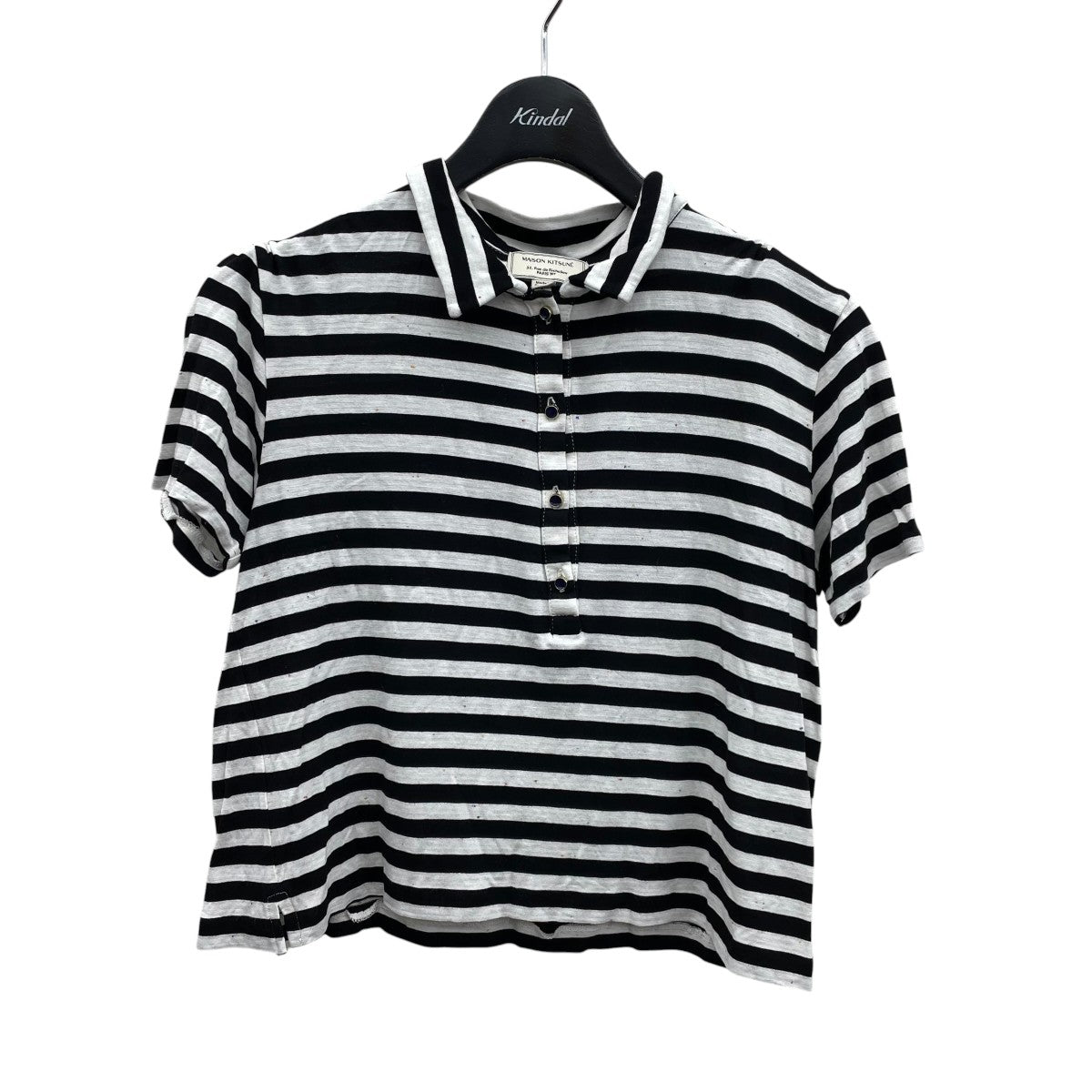 MAISON KITSUNE ボーダーカットソー 古着・中古-1枚目のアイテム画像