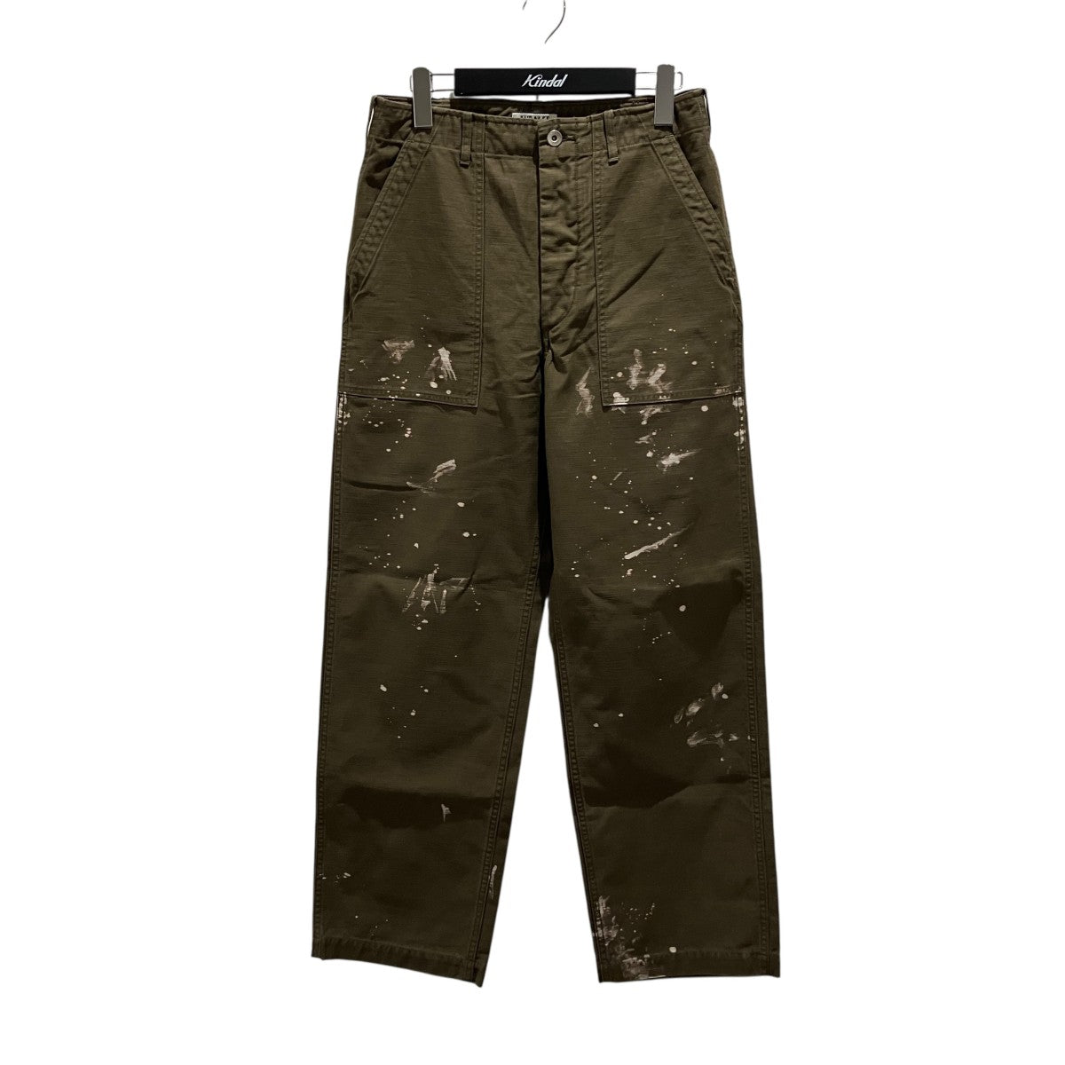 AURALEE 25AW【Washed Baggy Satin Bleached Baker Pants】ペインターパンツA25AP01BP 古着・中古-1枚目のアイテム画像