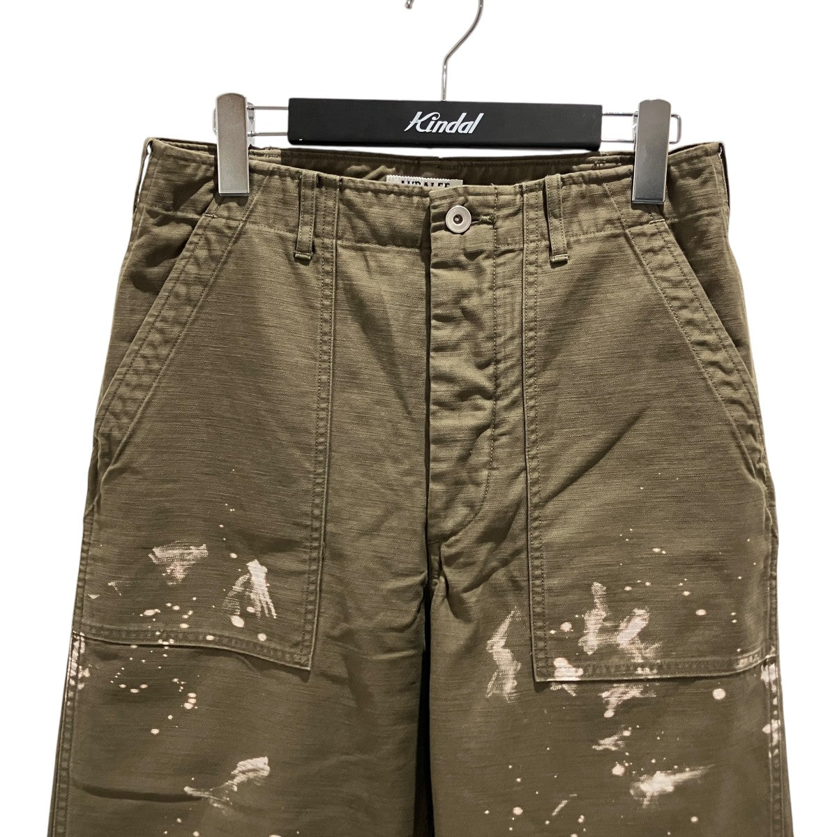 AURALEE 25AW【Washed Baggy Satin Bleached Baker Pants】ペインターパンツA25AP01BP 古着・中古-3枚目のアイテム画像