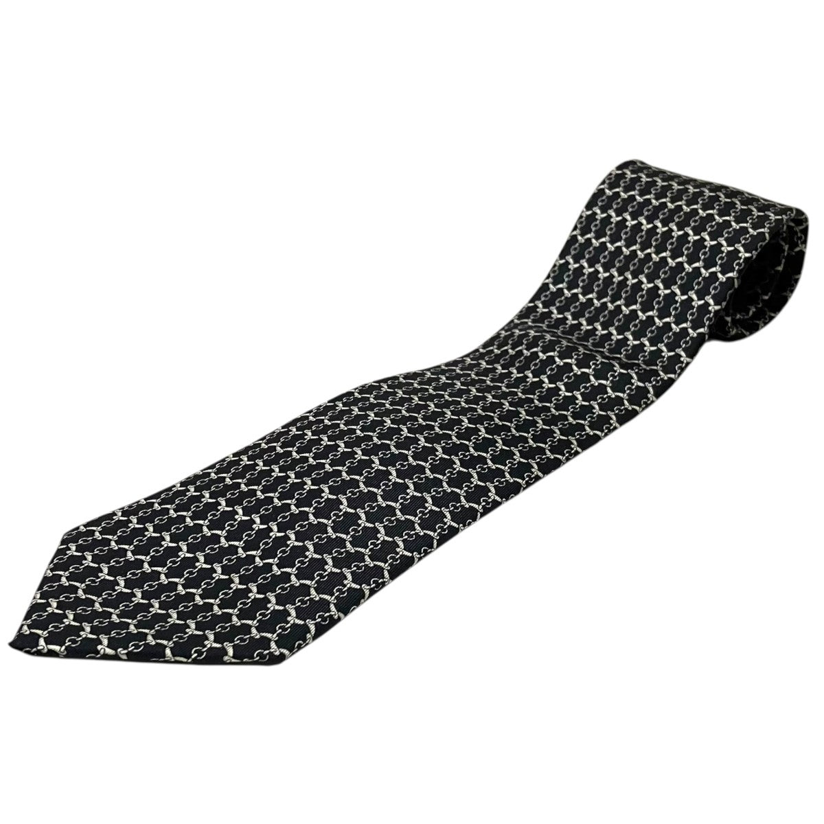 HERMES 総柄ネクタイ 古着・中古-1枚目のアイテム画像