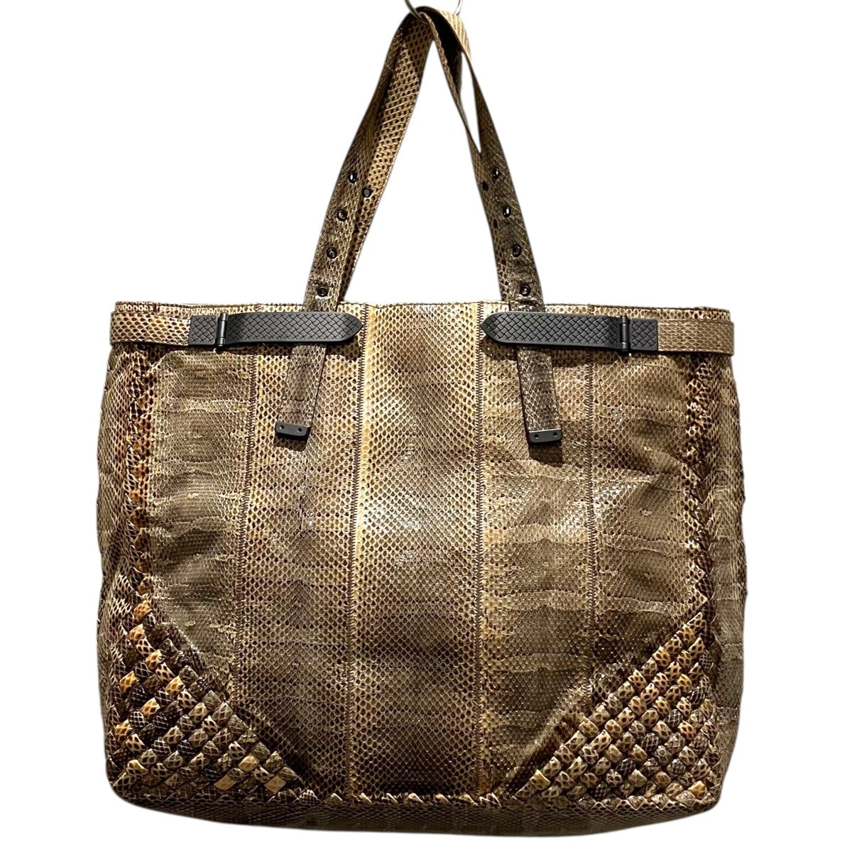 BOTTEGA VENETA パイソントートバッグ 古着・中古-1枚目のアイテム画像