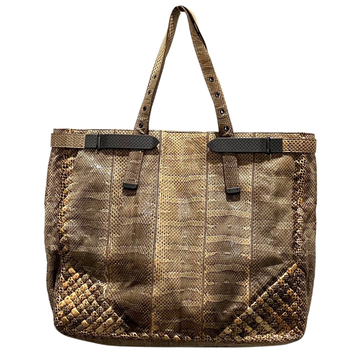 BOTTEGA VENETA パイソントートバッグ 古着・中古-2枚目のアイテム画像