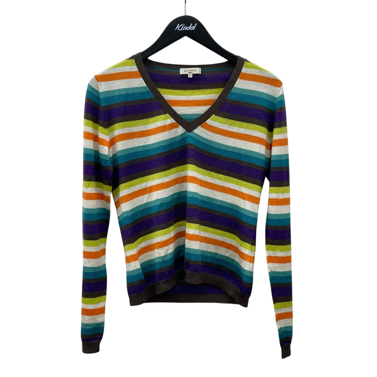 ETRO カシミヤ混Vネックニット 古着・中古-1枚目のアイテム画像