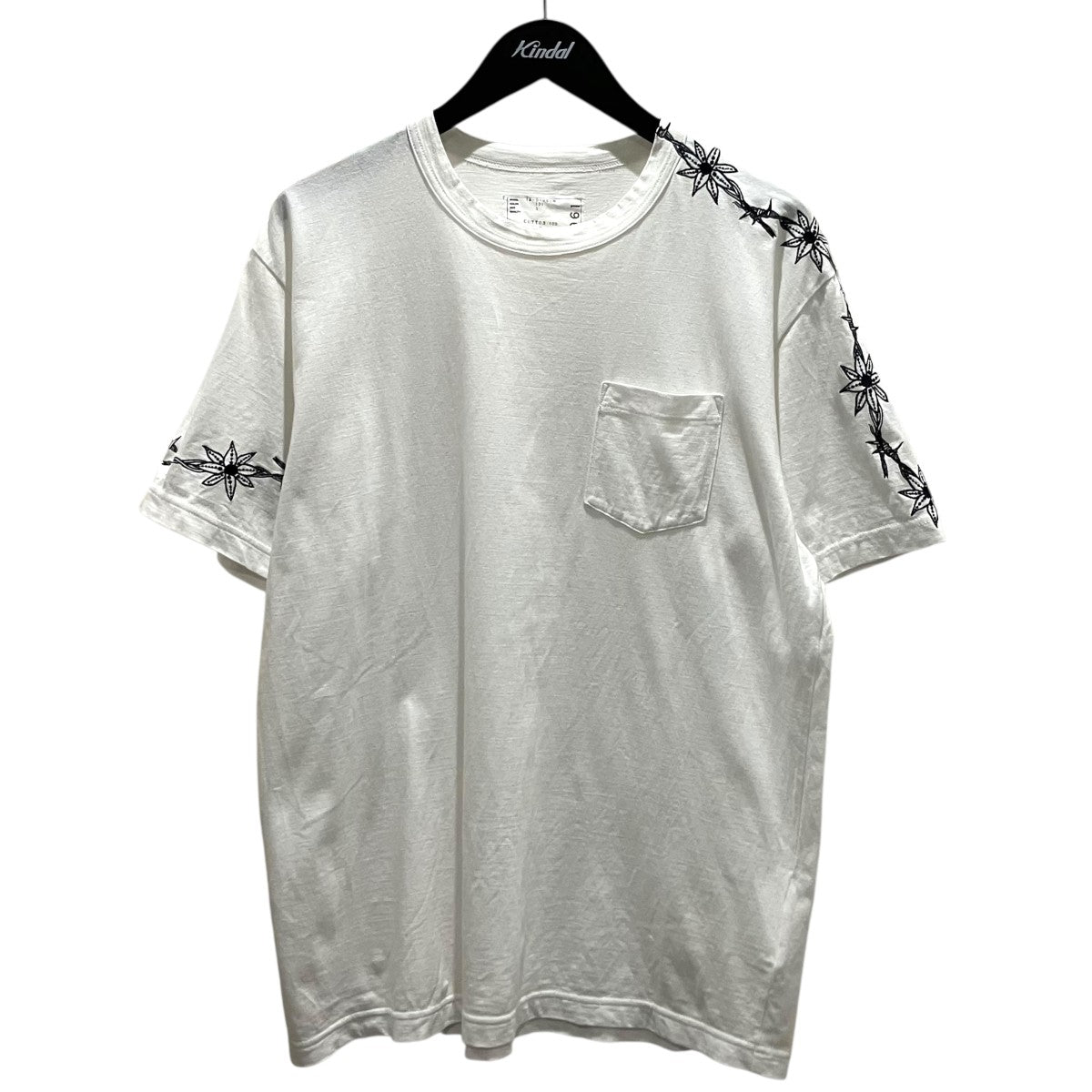 sacai 刺繍Tシャツ19-01961M 古着・中古-1枚目のアイテム画像