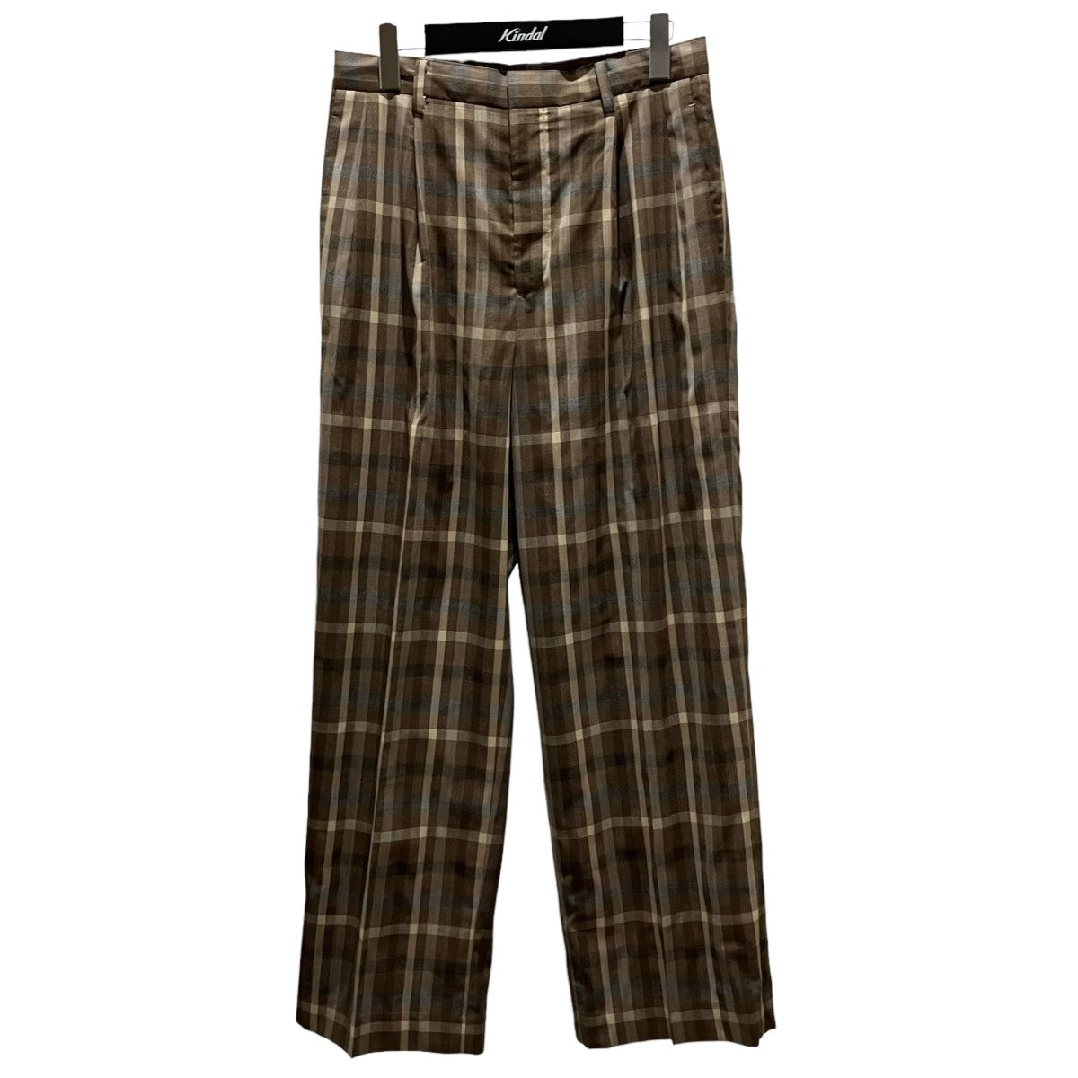 AURALEE 26SS【SUPER FINE TROPICAL WOOL CHECK TWO-TUCK SLACKS】イージーパンツA26SP05TC 古着・中古-1枚目のアイテム画像