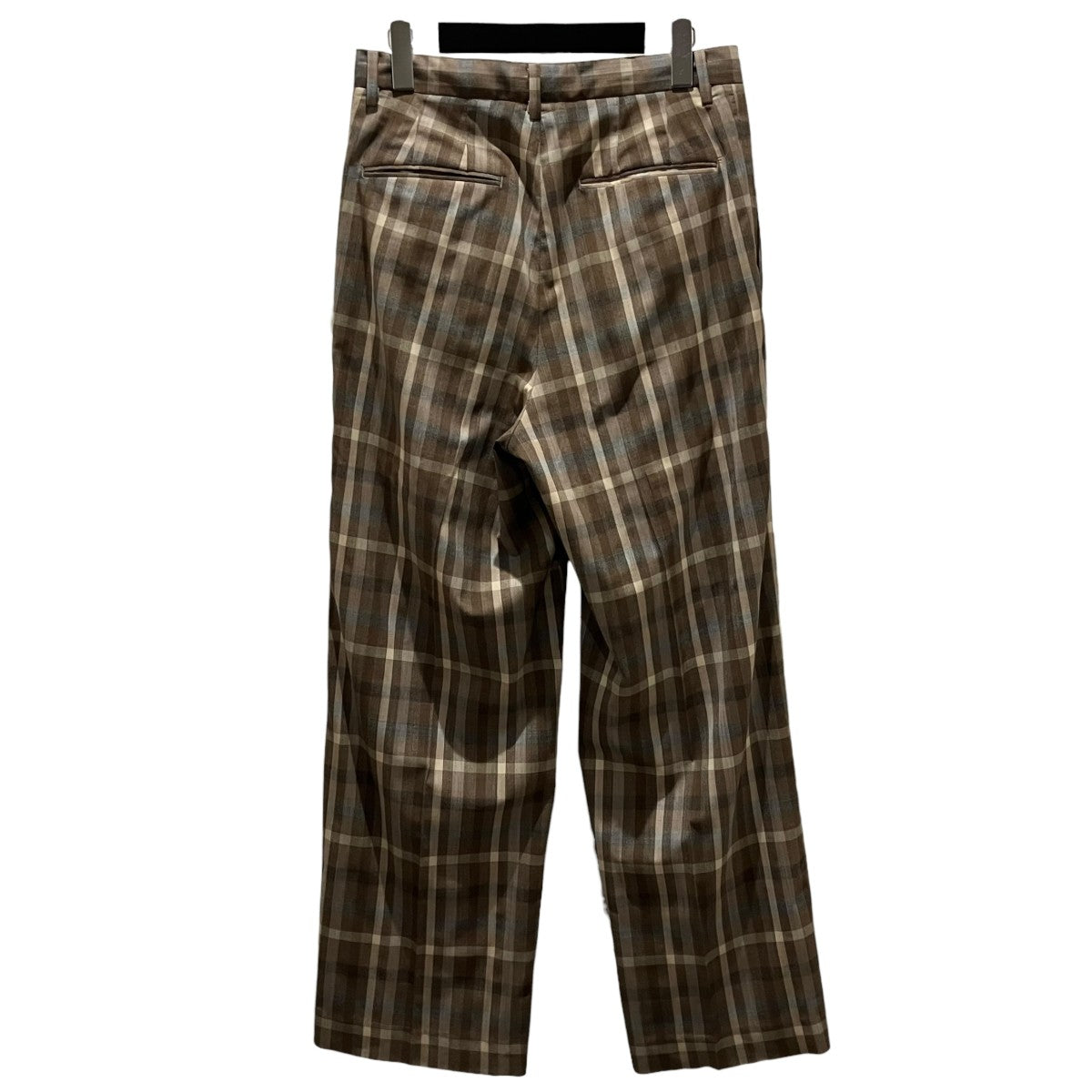 AURALEE 26SS【SUPER FINE TROPICAL WOOL CHECK TWO-TUCK SLACKS】イージーパンツA26SP05TC 古着・中古-2枚目のアイテム画像