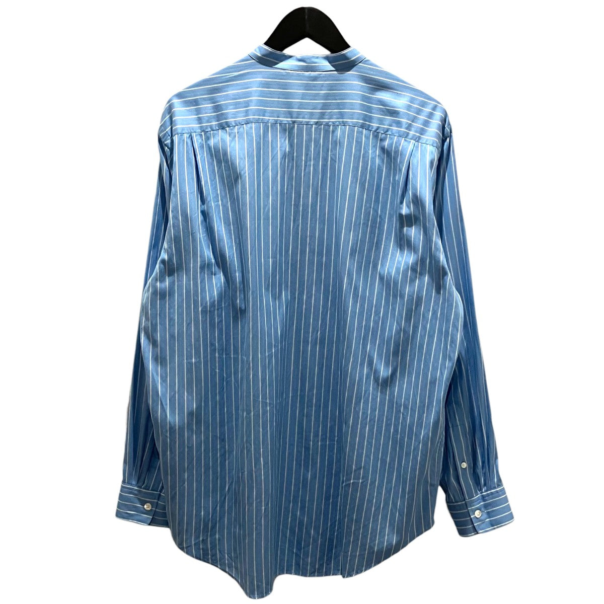 AURALEE 26SS【COTTON SILK STRIPE STAND COLLAR】シルク混スタンドカラーシャツA26SS02CS 古着・中古-2枚目のアイテム画像