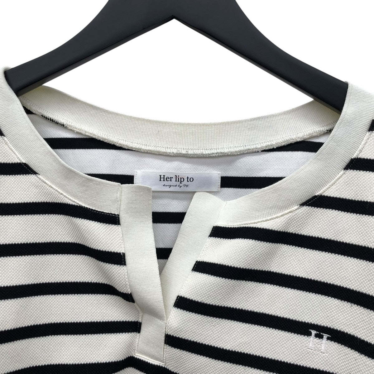 Her lip to Saint-Louis Striped Topスキッパーボーダーカットソー1233202012 古着・中古-3枚目のアイテム画像