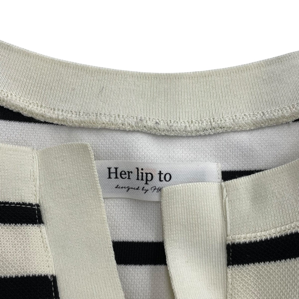 Her lip to Saint-Louis Striped Topスキッパーボーダーカットソー1233202012 古着・中古-5枚目のアイテム画像