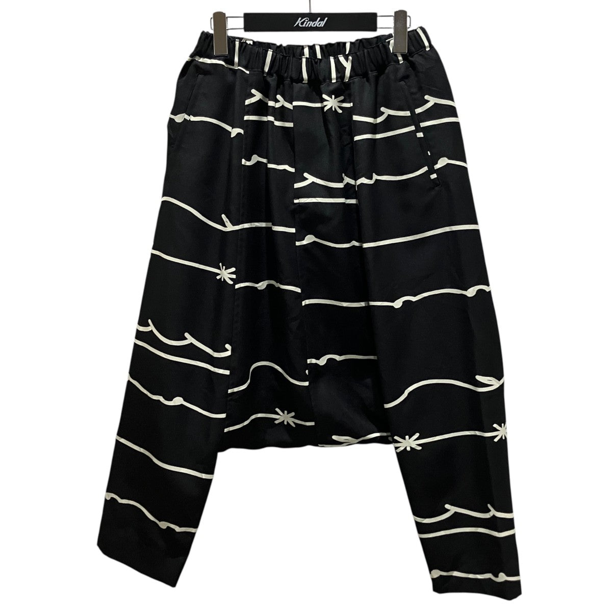 BLACK COMME des GARCONS 25AW【エステルツイルFILIP PAGOWSKI製品洗いパンツ】サルエルパンツ1P-P009 古着・中古-1枚目のアイテム画像