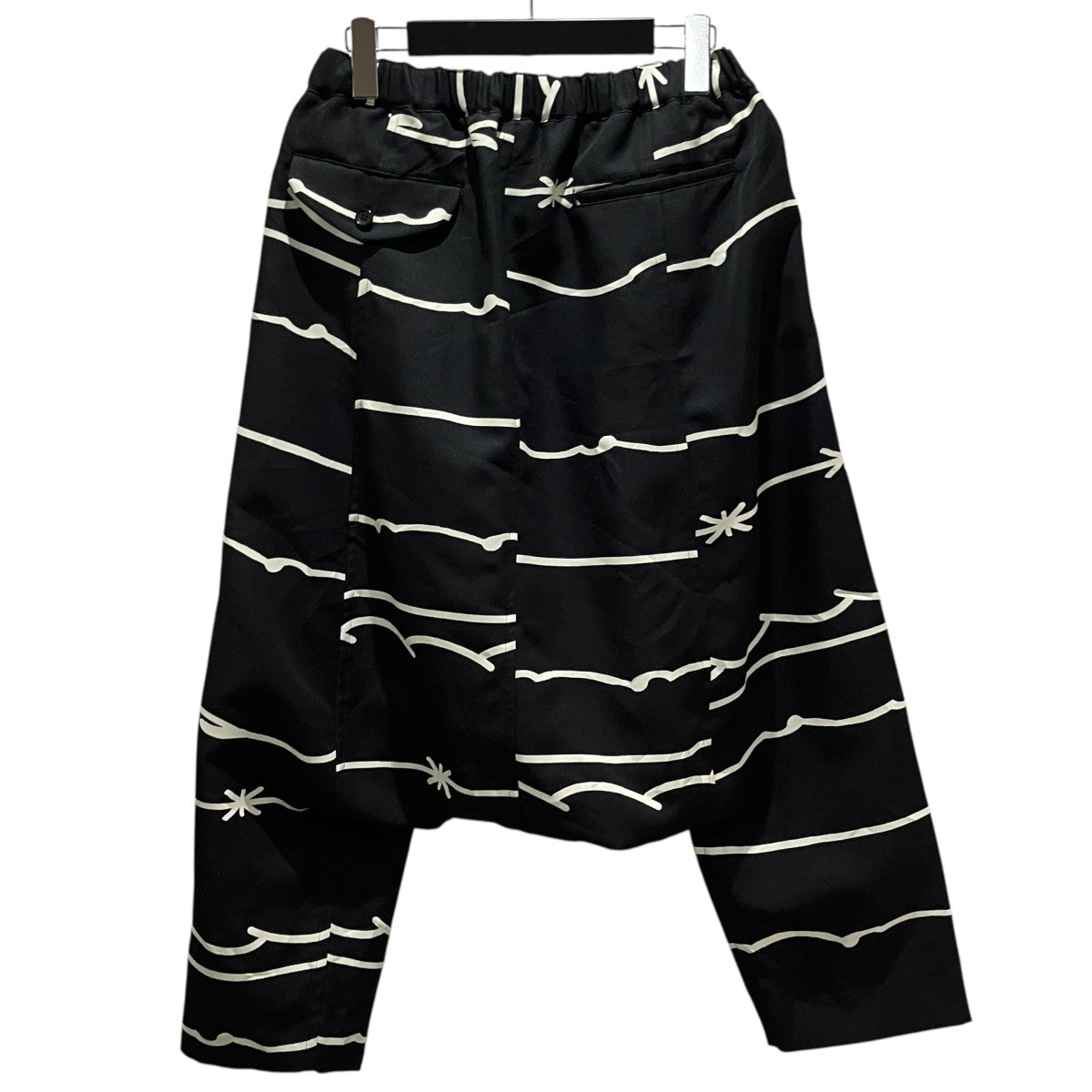 BLACK COMME des GARCONS 25AW【エステルツイルFILIP PAGOWSKI製品洗いパンツ】サルエルパンツ1P-P009 古着・中古-2枚目のアイテム画像