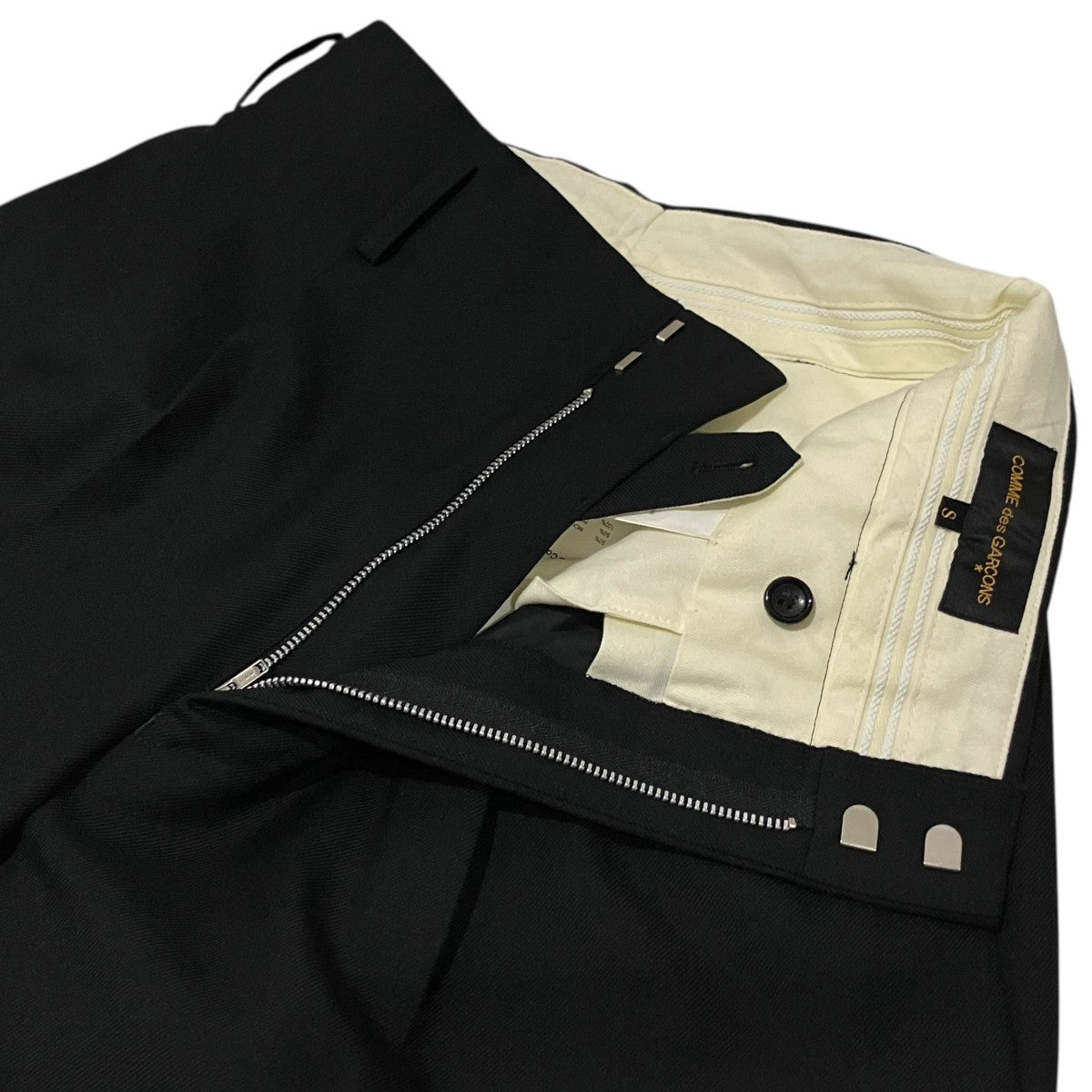 COMME des GARCONS 23SSウールエステル2タックワイドスラックスGK-P010 古着・中古-5枚目のアイテム画像