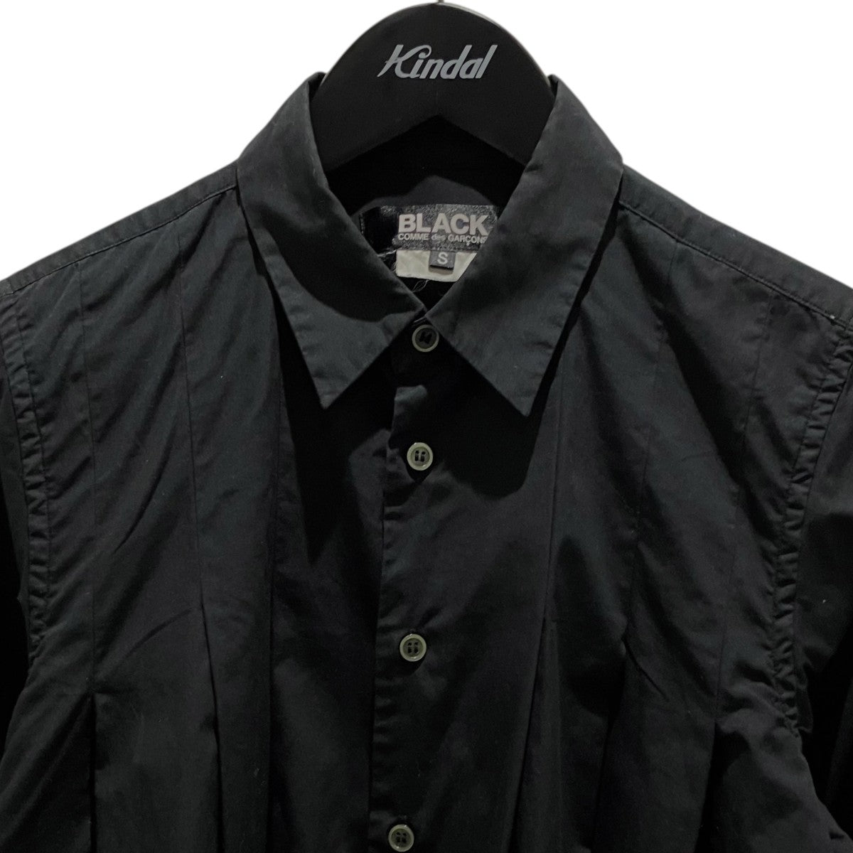 BLACK COMME des GARCONS 17AW綿ブロードプリーツシャツ1T-B014 古着・中古-3枚目のアイテム画像
