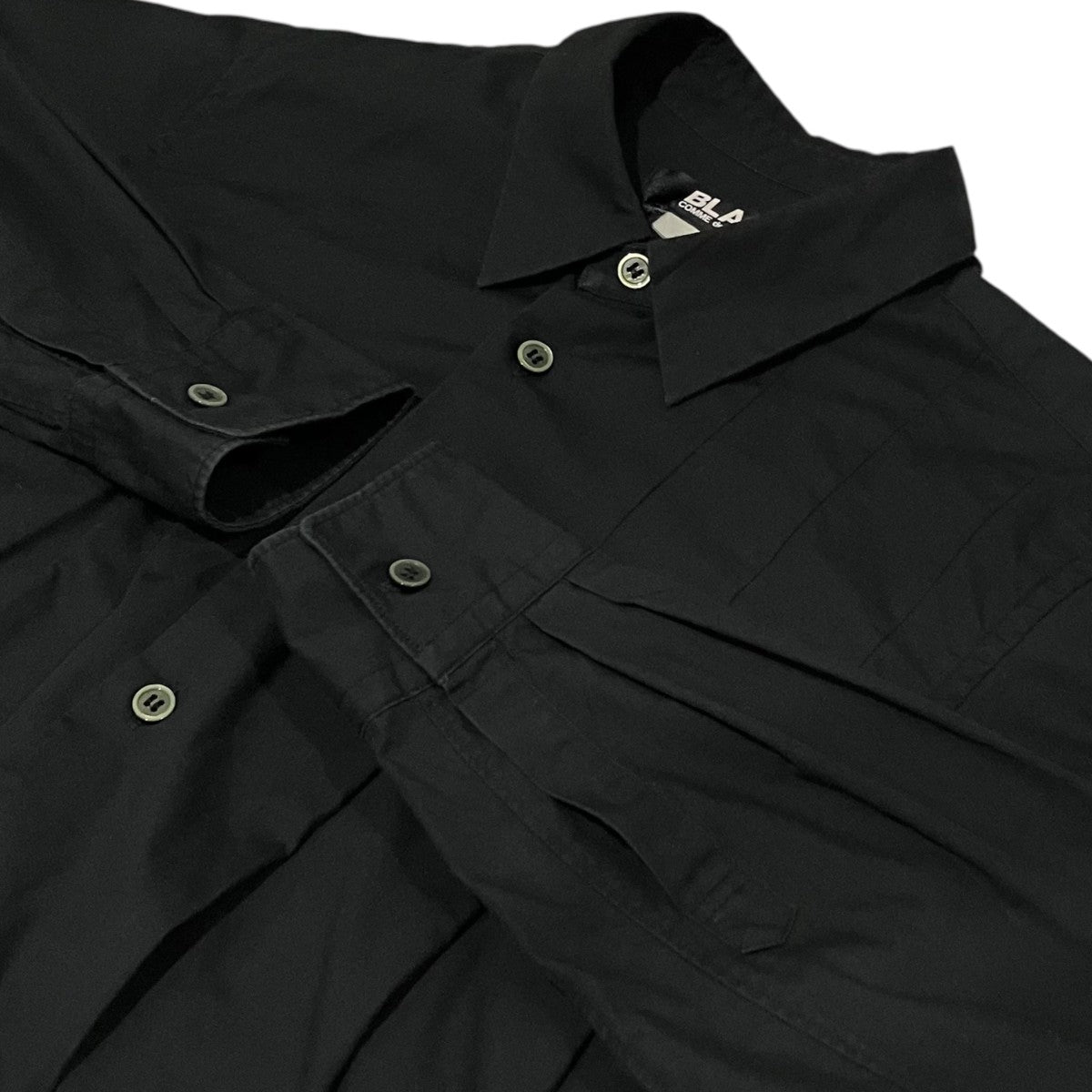 BLACK COMME des GARCONS 17AW綿ブロードプリーツシャツ1T-B014 古着・中古-5枚目のアイテム画像