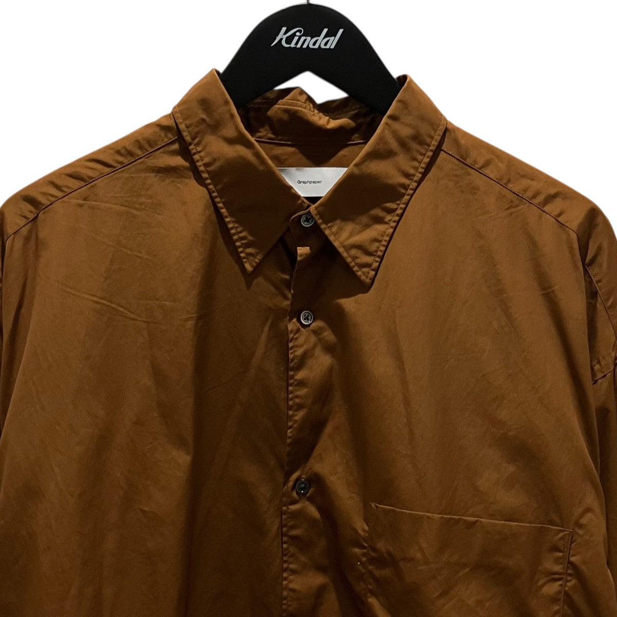 Graphpaper 【Broad Oversized L／S Regular Collar Shirt】長袖シャツGM213-50110B 古着・中古-3枚目のアイテム画像