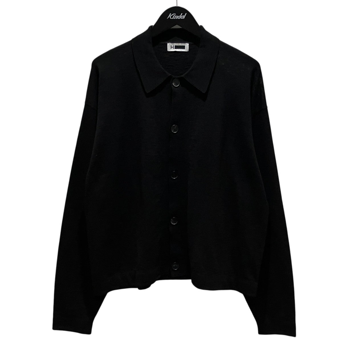 H BEAUTY＆YOUTH 【スラビーコットンクロップドニットシャツ】ニットカーディガン1228-1-000021 古着・中古-1枚目のアイテム画像