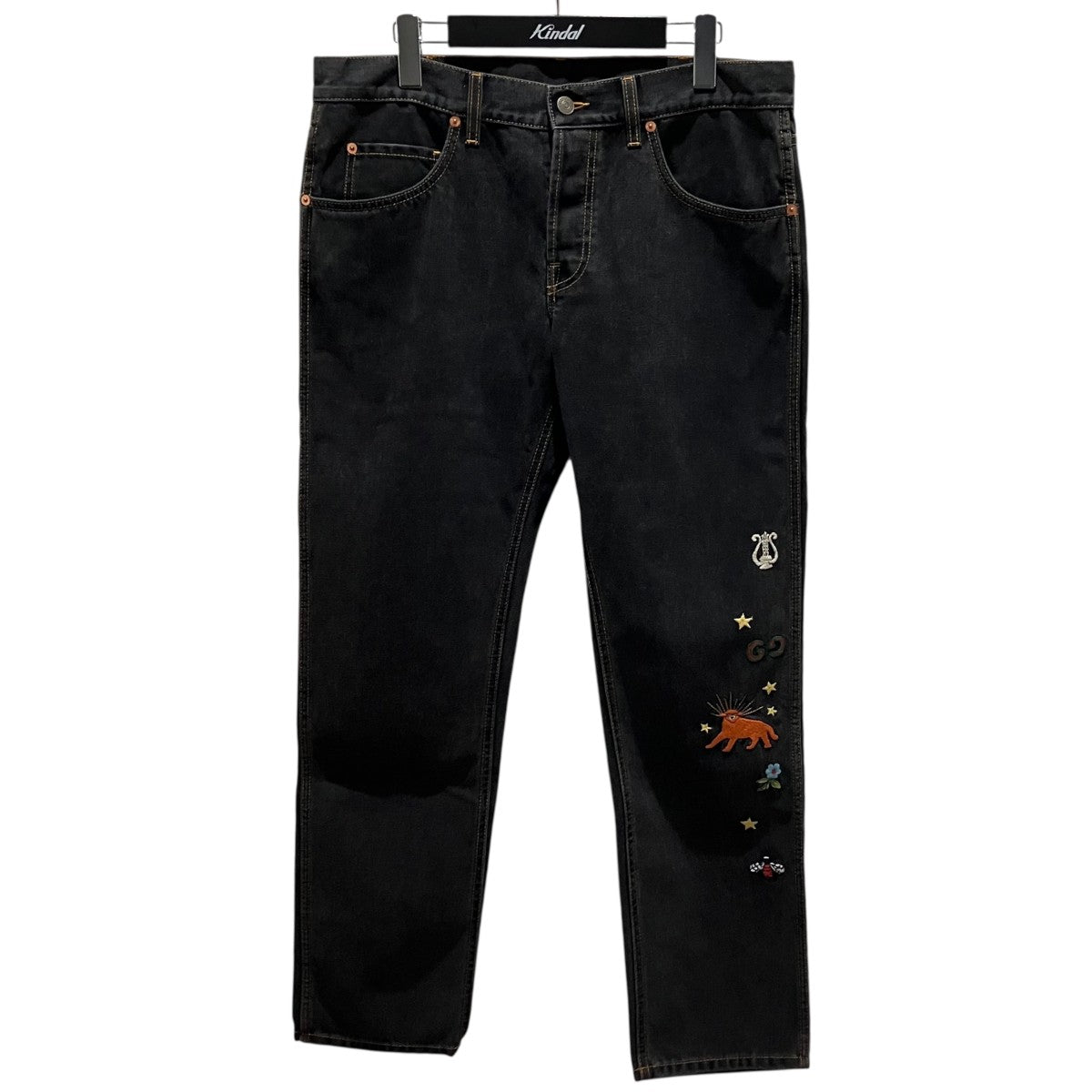 GUCCI エンブロイダリーデニムパンツ408637 古着・中古-1枚目のアイテム画像