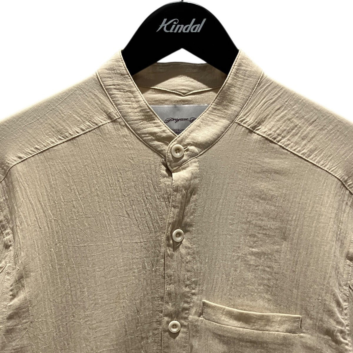 Professor E 【Wrinkled-effect Shirt】切りっぱなしバンドカラーシャツ25SS-PE-LSH-08 古着・中古-3枚目のアイテム画像