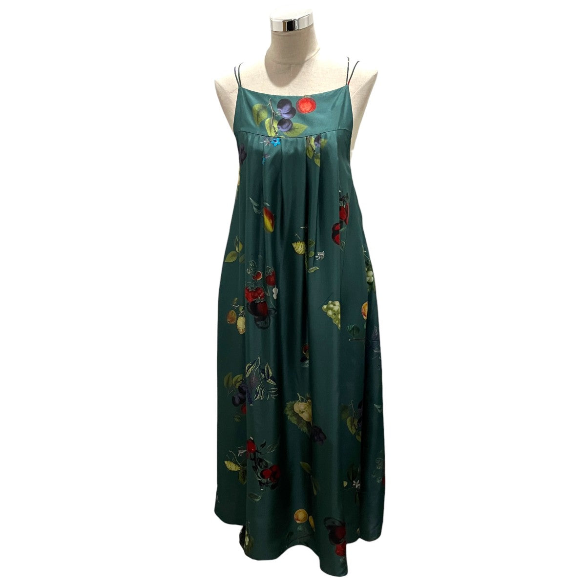 CABaN 24AW【シルク HARVEST ロングワンピース】総柄ワンピース39-06-44-06501 古着・中古-1枚目のアイテム画像
