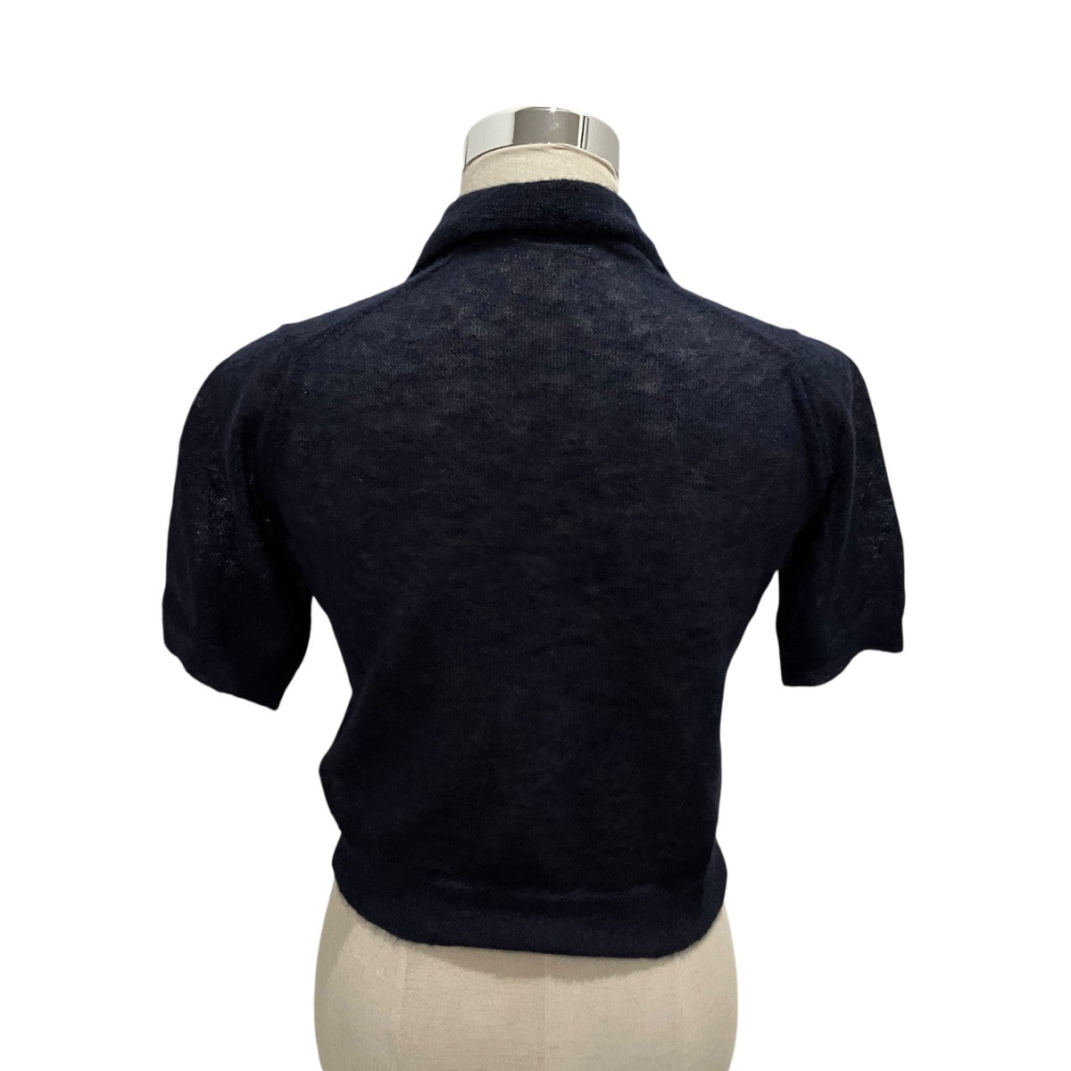 AURALEE 25AW【KID MOHAIR SHEER KNIT POLOSHIRTS】ニットポロシャツA25SP05FG 古着・中古-2枚目のアイテム画像