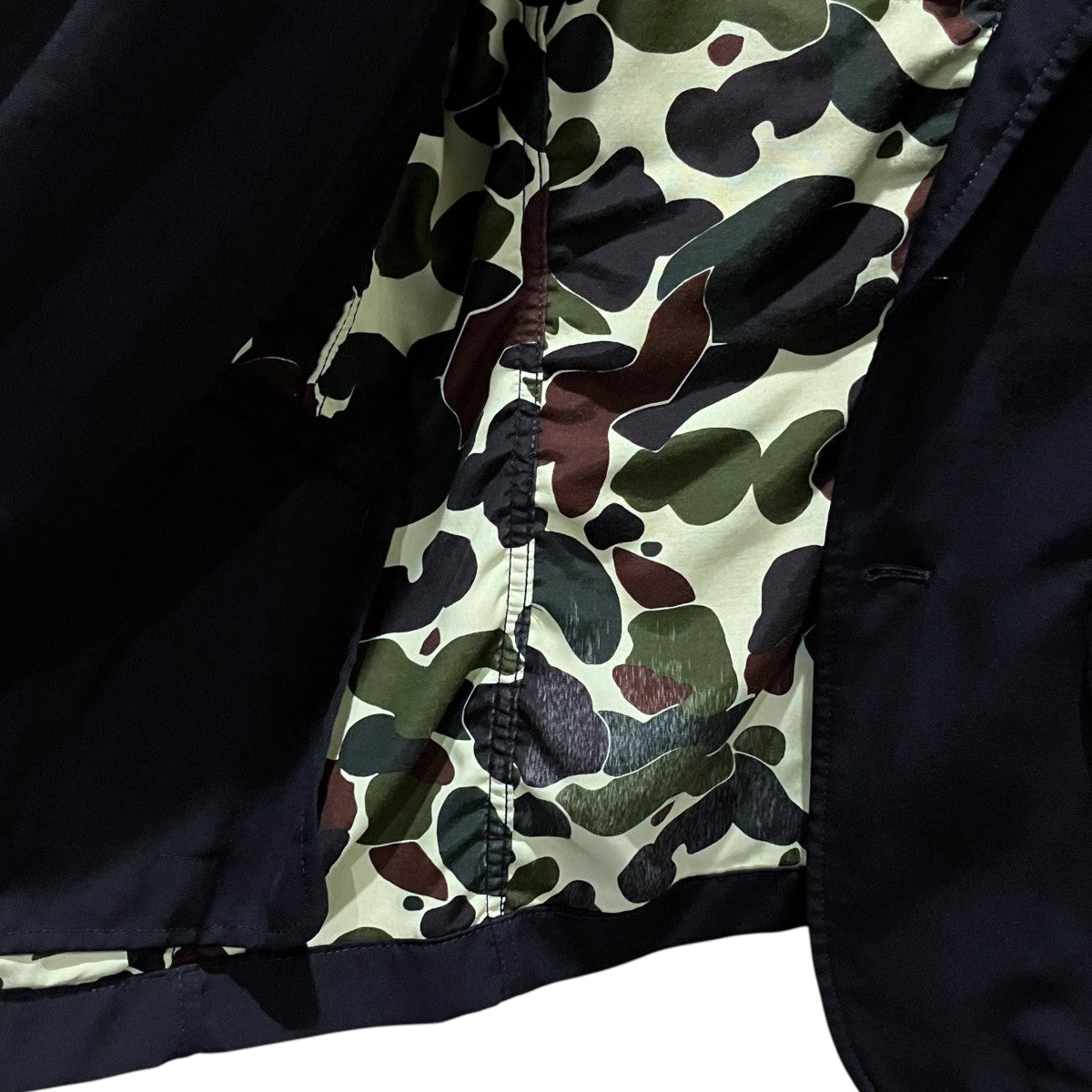 COMME des GARCONS HOMME 裏地カモフラエステルテーラードジャケットHR-J101 古着・中古-4枚目のアイテム画像