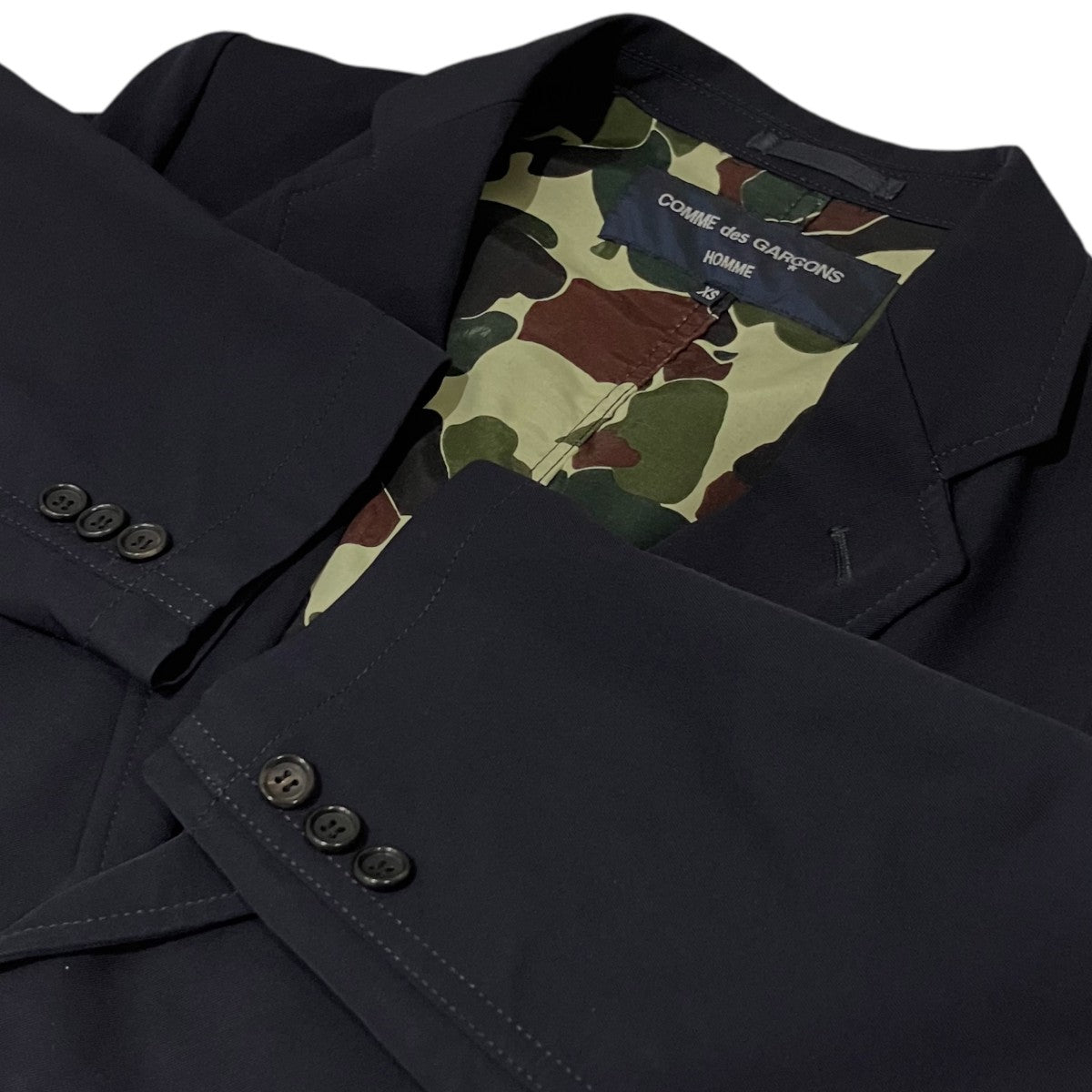 COMME des GARCONS HOMME 裏地カモフラエステルテーラードジャケットHR-J101 古着・中古-5枚目のアイテム画像