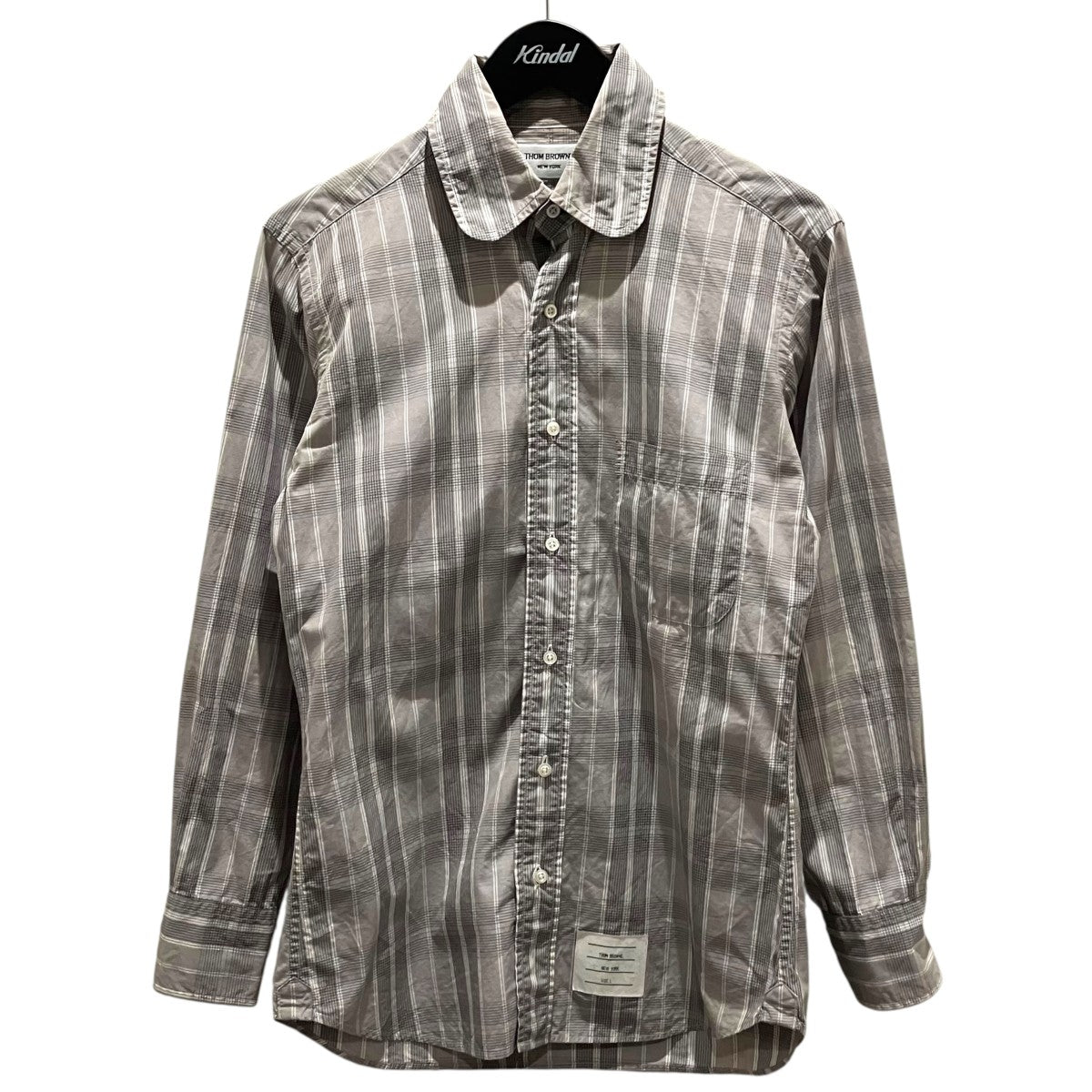 Thom Browne 丸襟チェックシャツMML006A-01490035 古着・中古-1枚目のアイテム画像