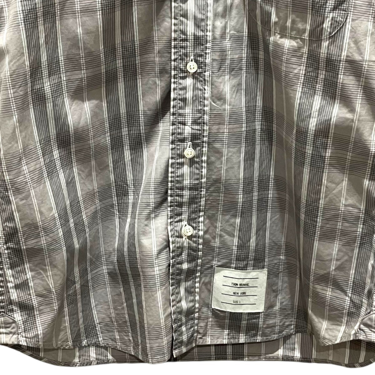 Thom Browne 丸襟チェックシャツMML006A-01490035 古着・中古-4枚目のアイテム画像