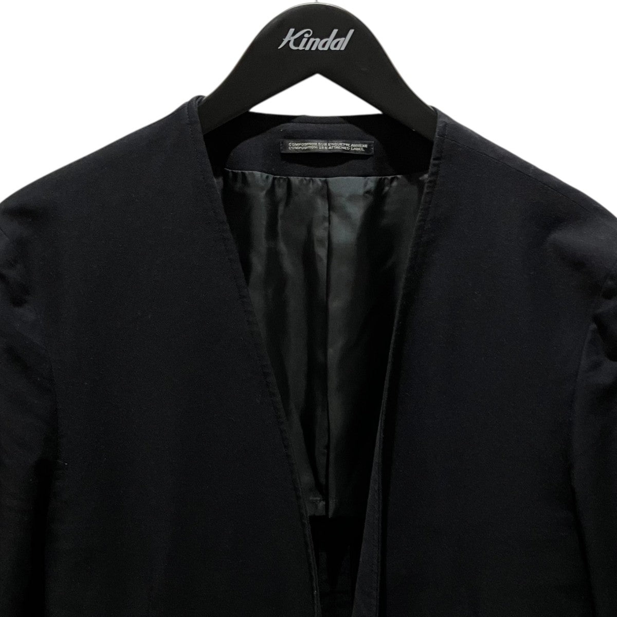 Yohji Yamamoto pour homme 20SSコットンツイルノーカラージャケットHN-J06-002 古着・中古-3枚目のアイテム画像