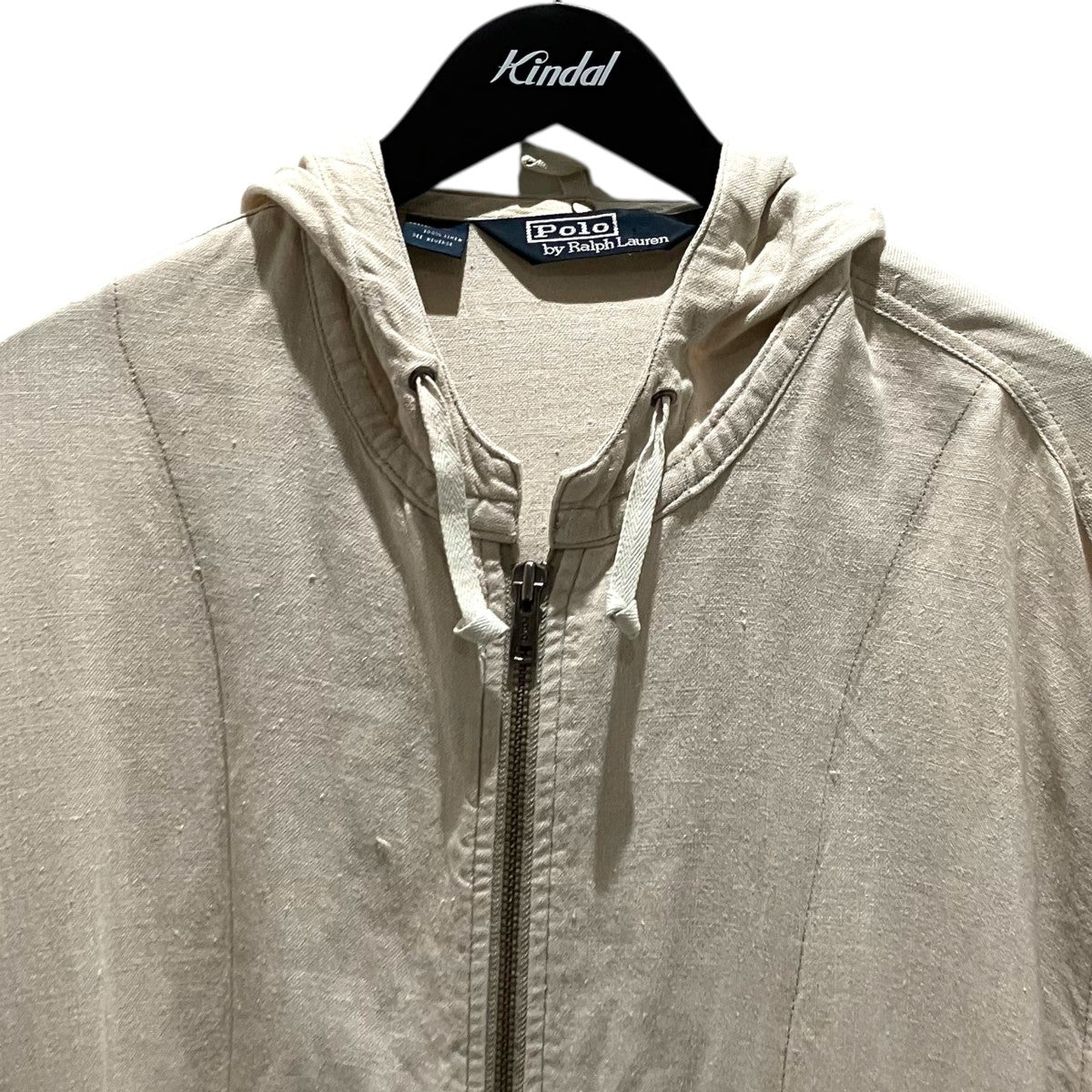 RALPH LAUREN 80-90リネンフーデットジャケット 古着・中古-3枚目のアイテム画像