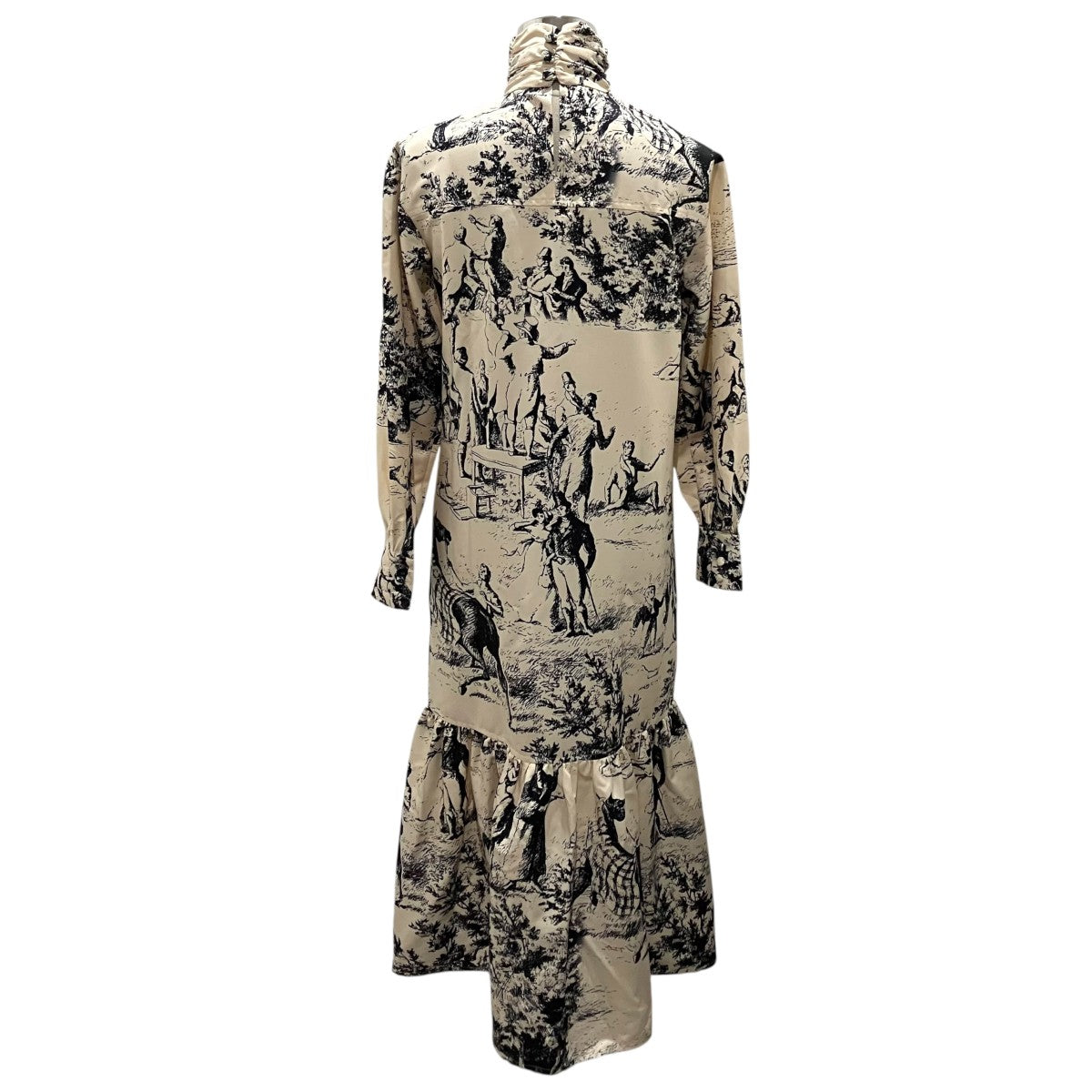 JOHN 【French Scenic Printed Dress】長袖総柄ワンピースJNR202001 古着・中古-2枚目のアイテム画像