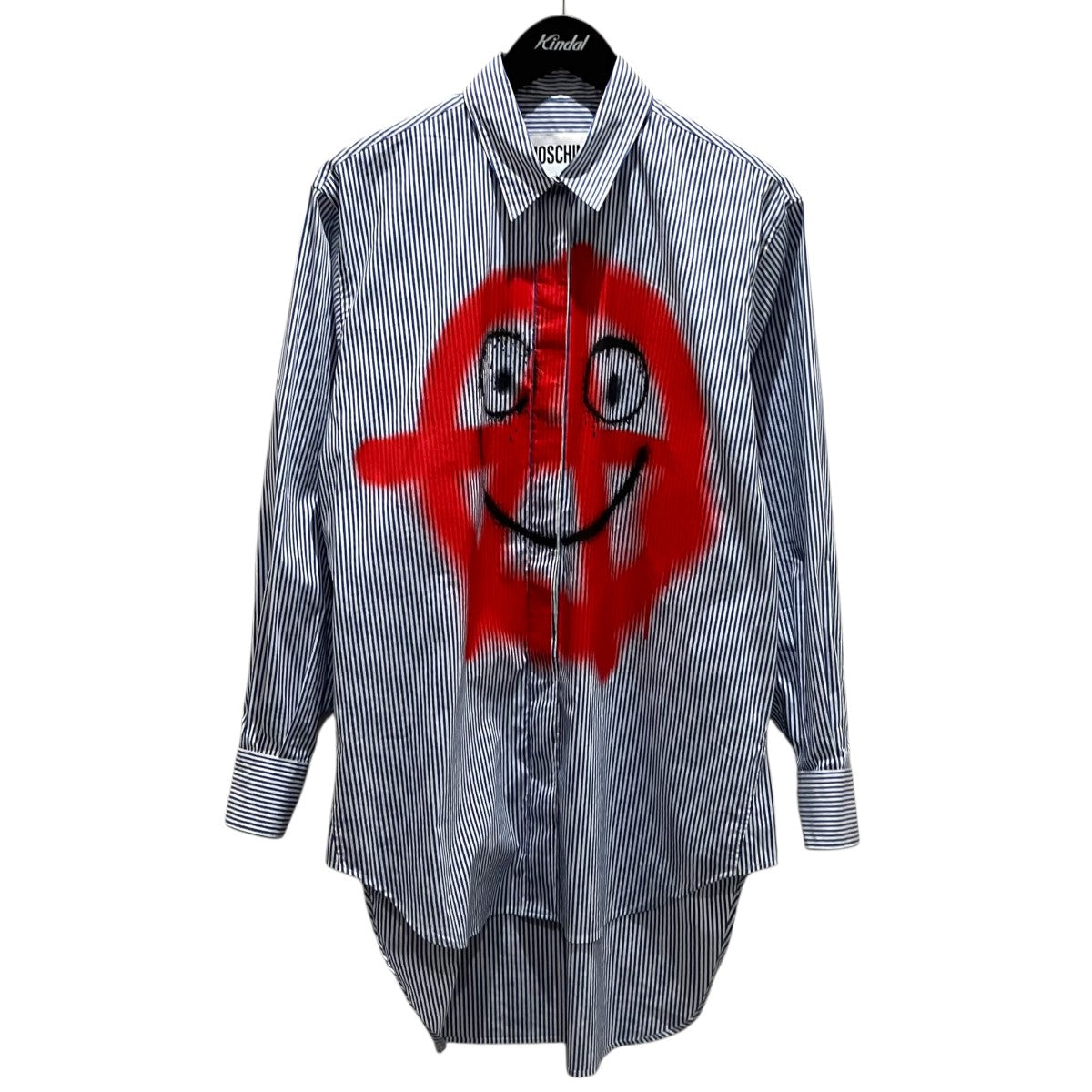MOSCHINO ストライプロングシャツ 古着・中古-1枚目のアイテム画像